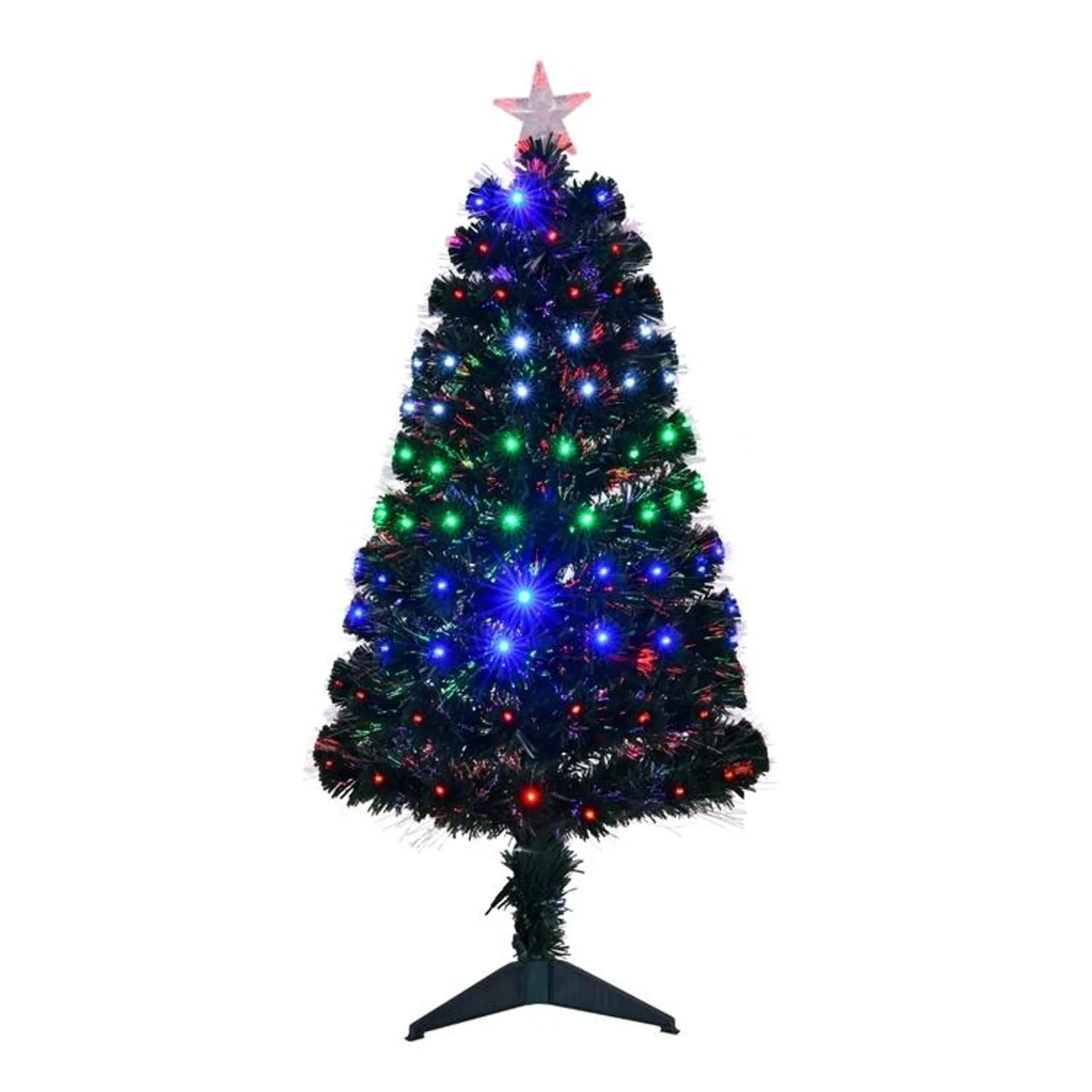 Jolly & Joy Fibre Optic 120 cm Multifunction Christmas Tree Green