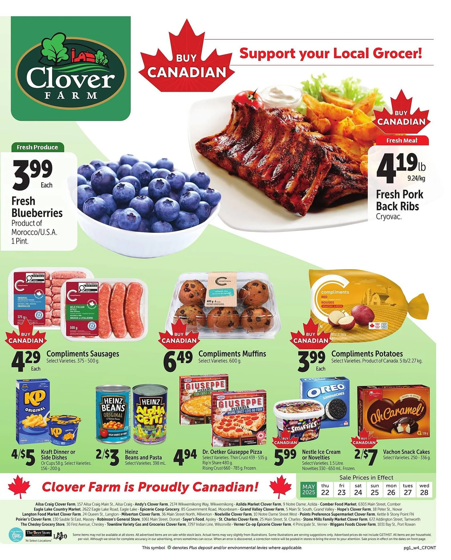 Clover Farm flyer from May 22 to June 4 2025 - flyer page 1