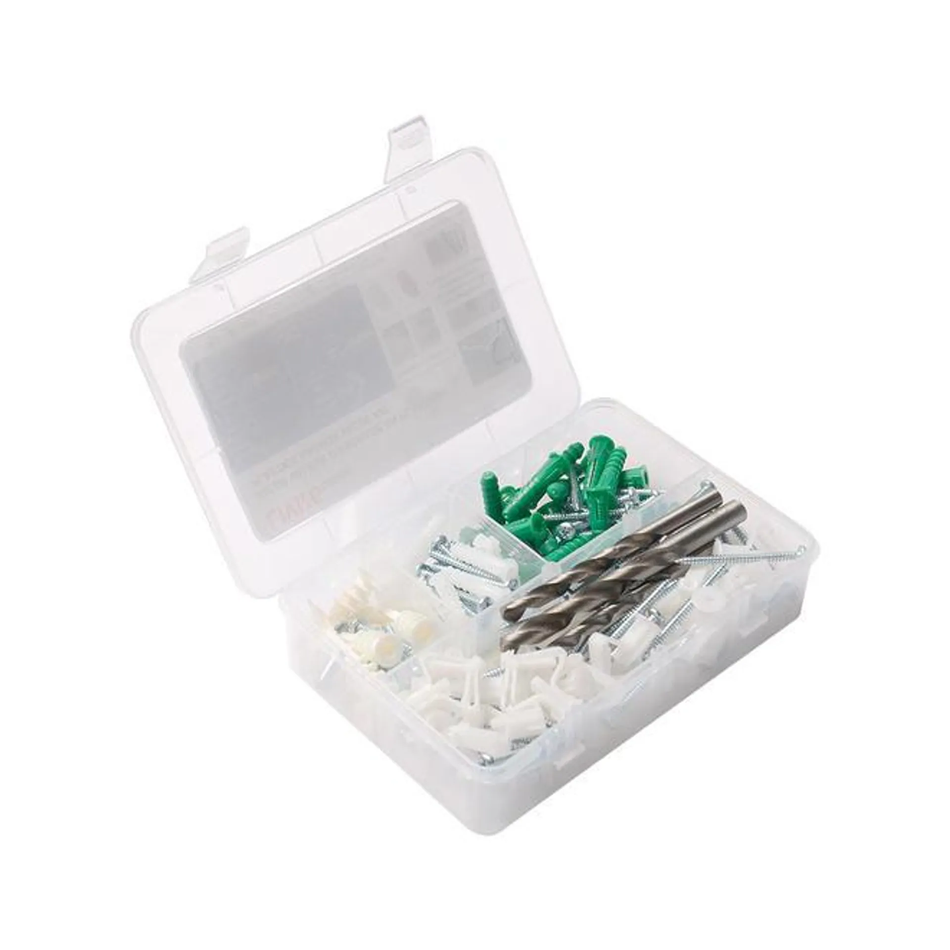 80Pcs Plastic Self Drilling Drywall Anchors Screws Assortment Set Kit- LIVINGbasics®