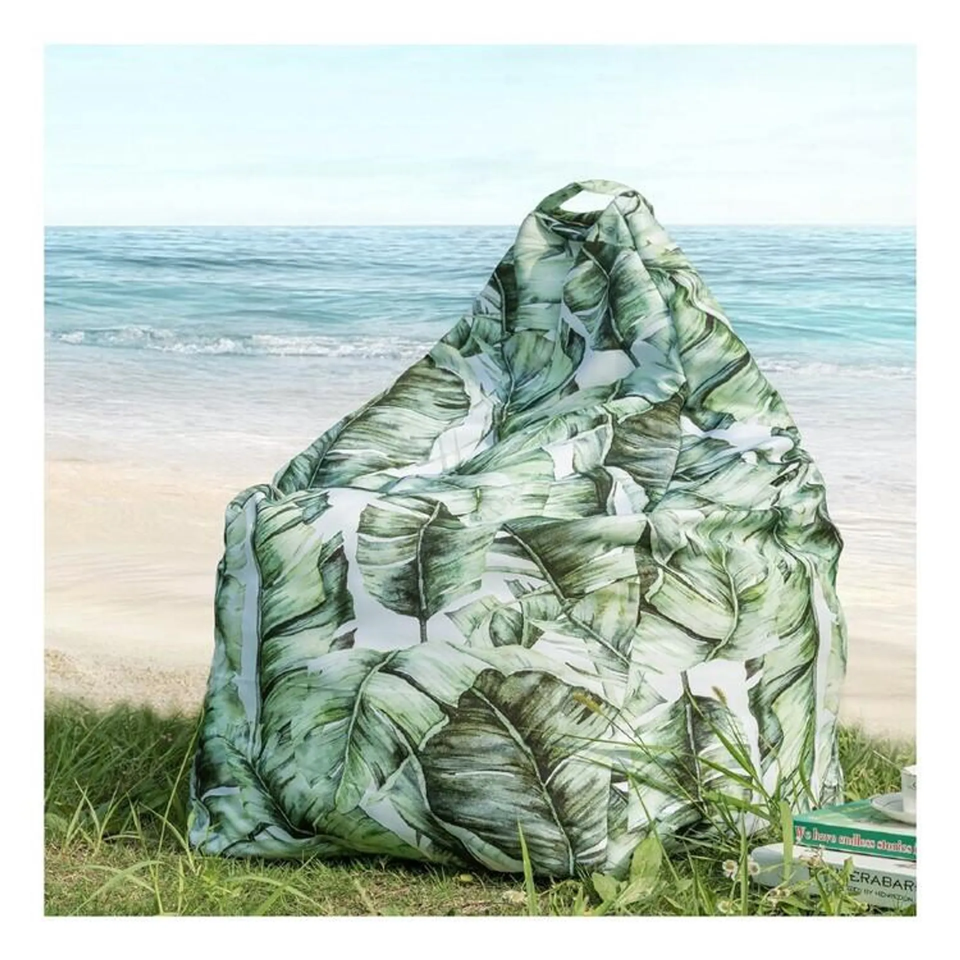 Emerald Hill Weatherproof Outdoor Monteria Leaf Bean Bag Multicoloured 49 x 120 cm