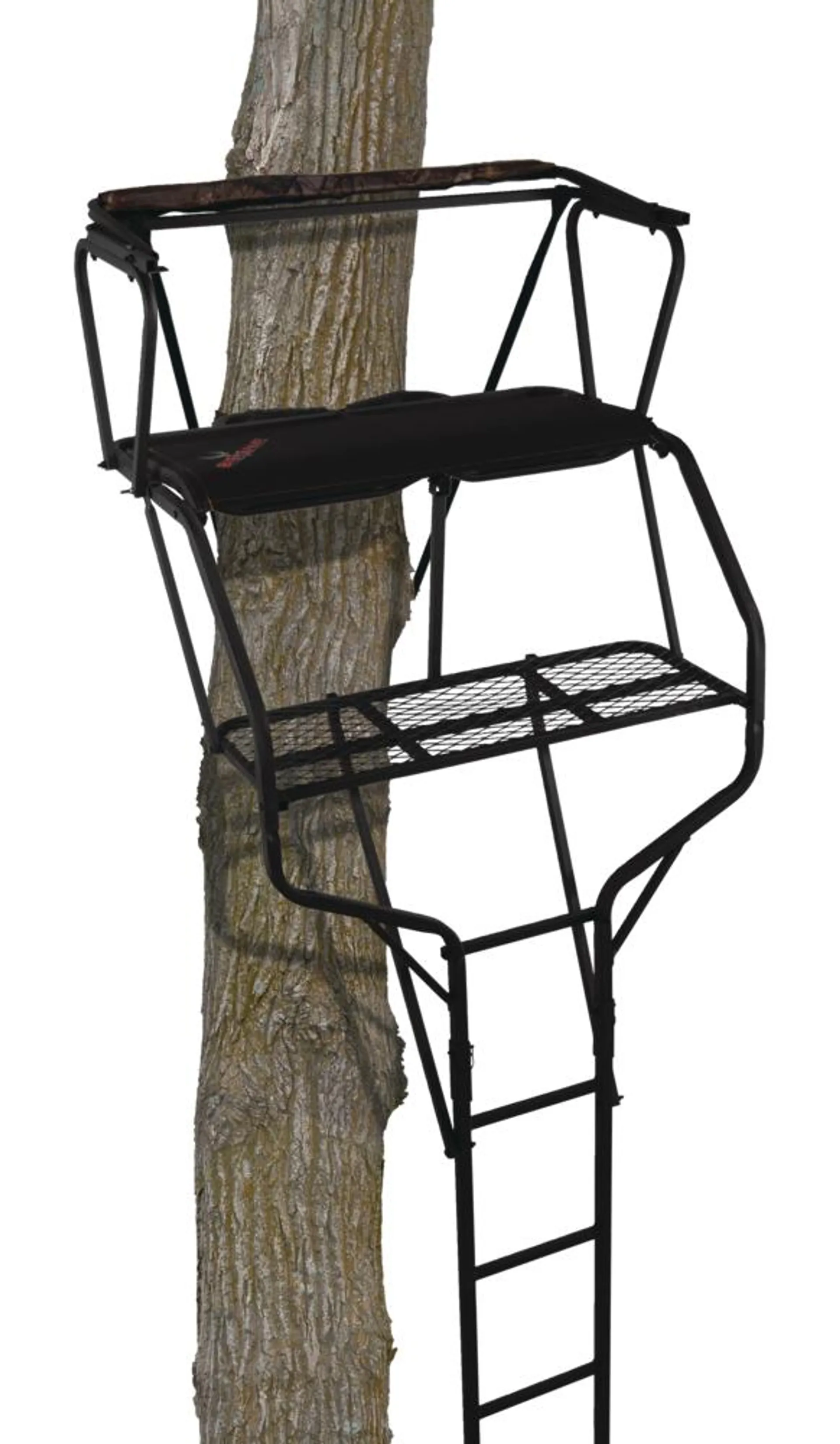 Big Game Guardian XLT 2-Person Ladder Tree Stand w/ Seat & Shooting Rail For Hunting, 18-ft