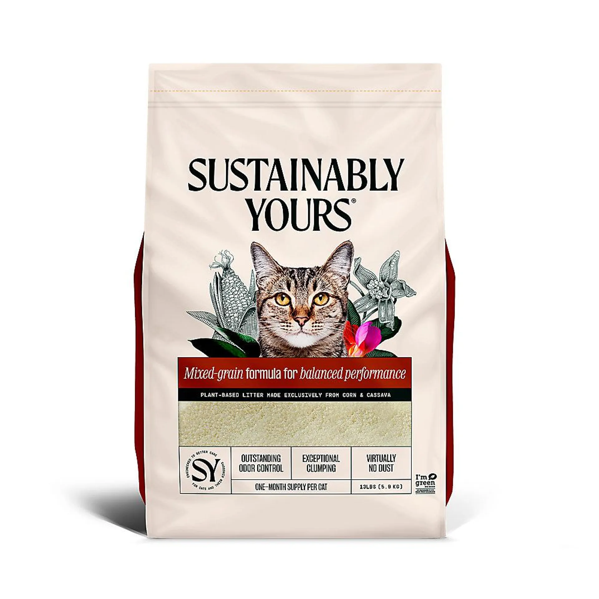 Sustainably Yours Clumping Multi-Cat Corn Cat Litter - Natural