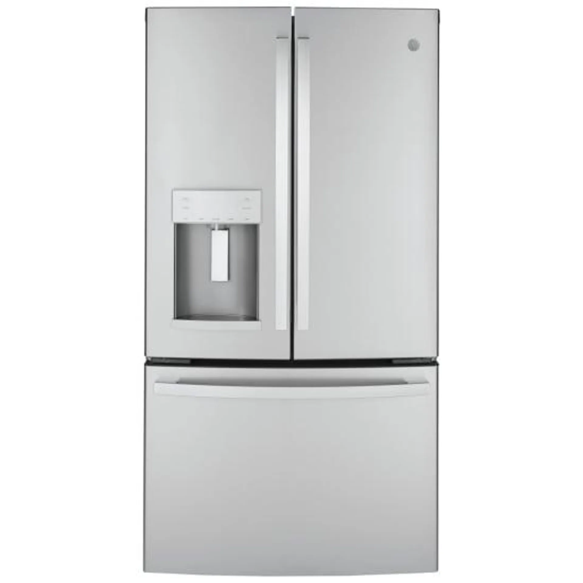 GE GYE22GYNFS French Door Refrigerator, 36 inch Width, ENERGY STAR Certified, Counter Depth, 22.2 cu. ft. Capacity, Stainless Steel colour