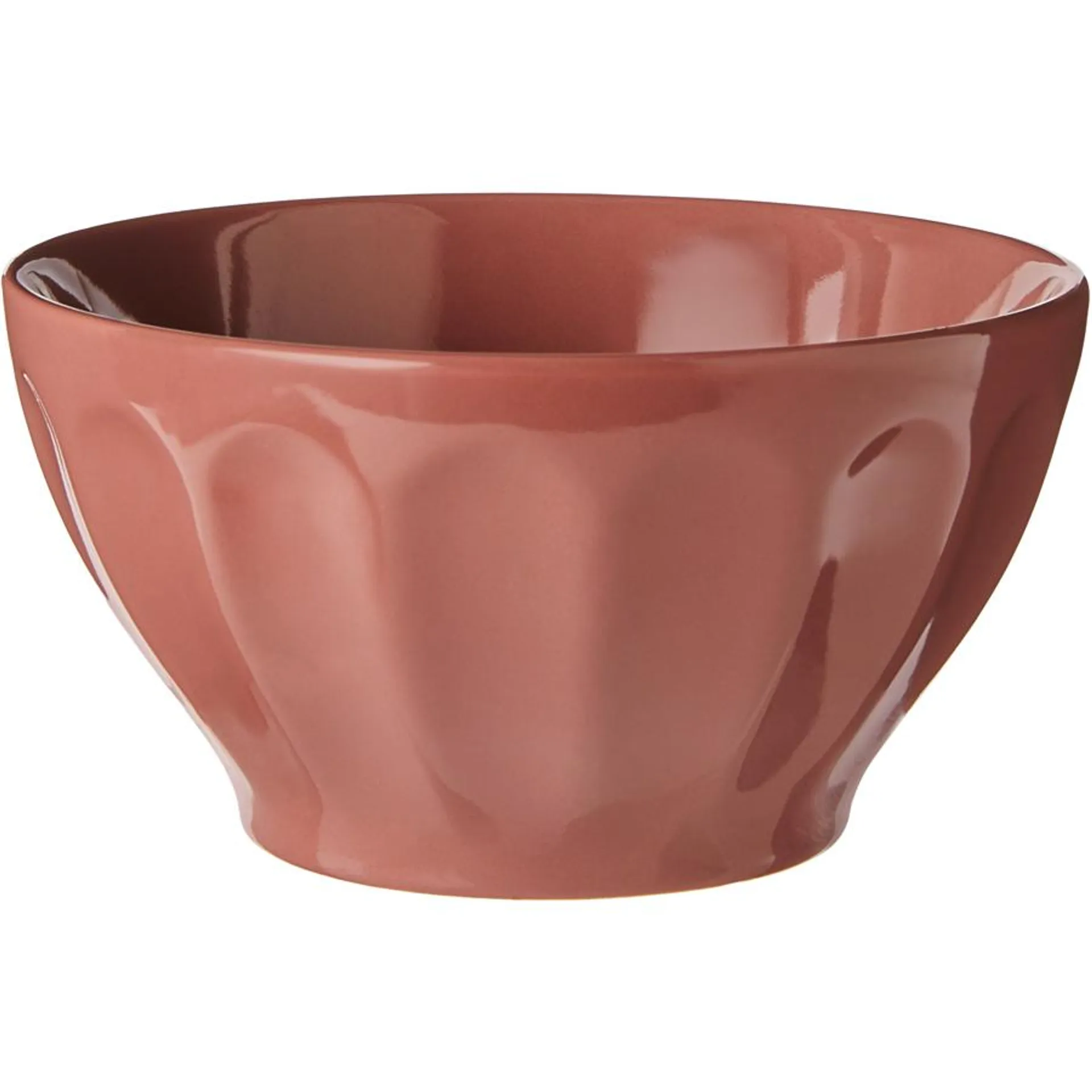 Ridged Bowl - Burgundy