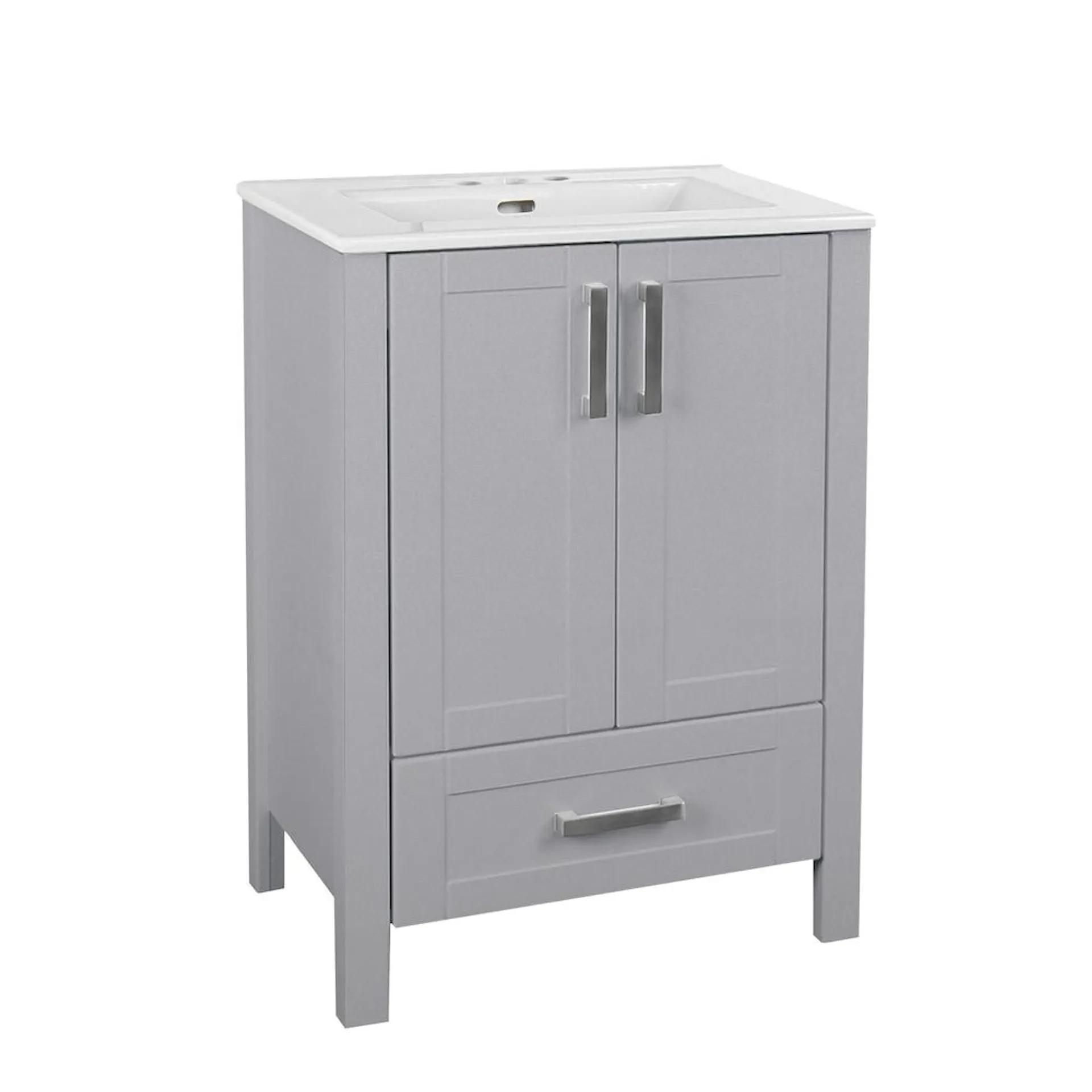 Delchester 24-inch Vanity in Grey with Thin Ceramic Top