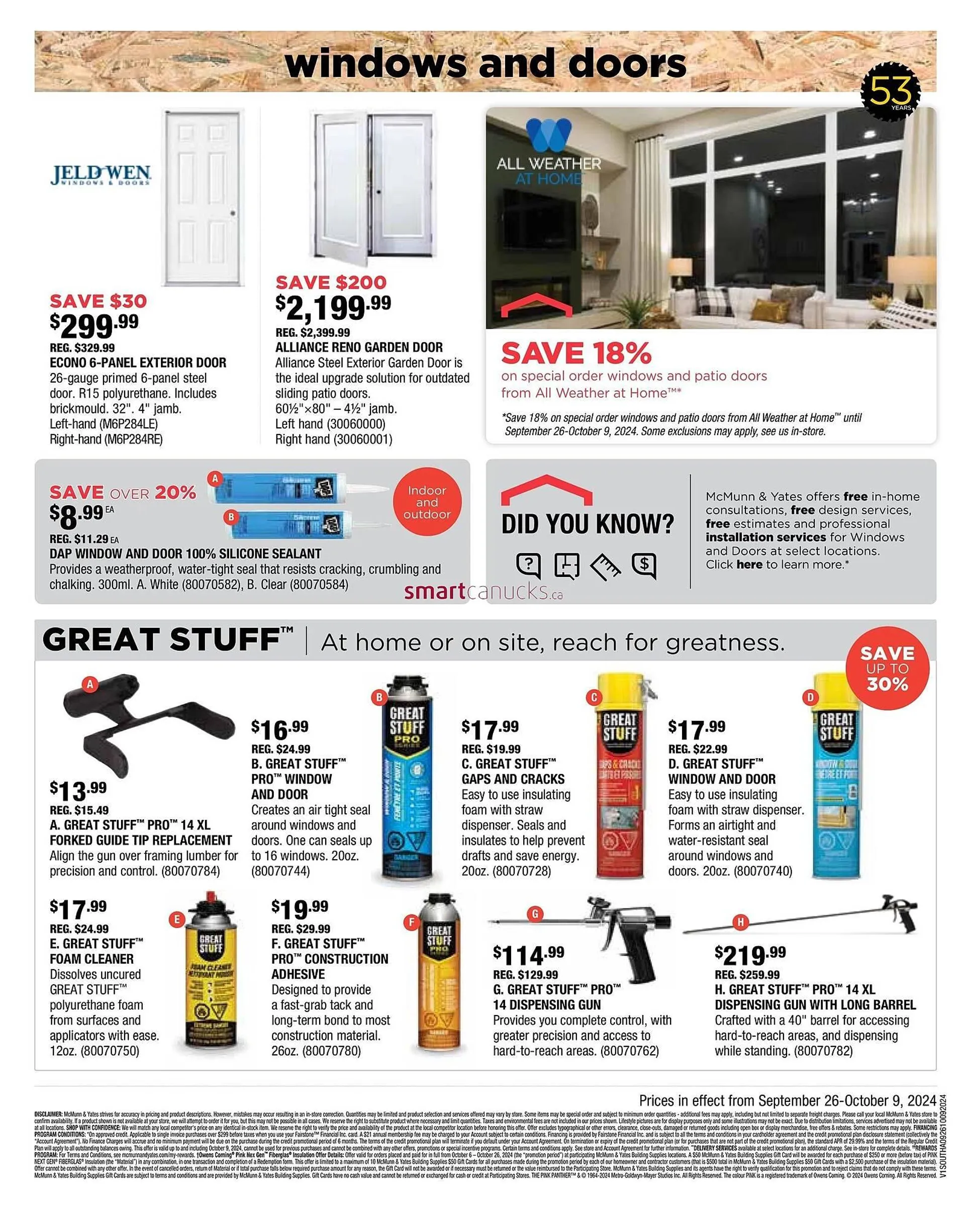 McMunn & Yates Building Supplies flyer from September 26 to October 2 2024 - flyer page 16