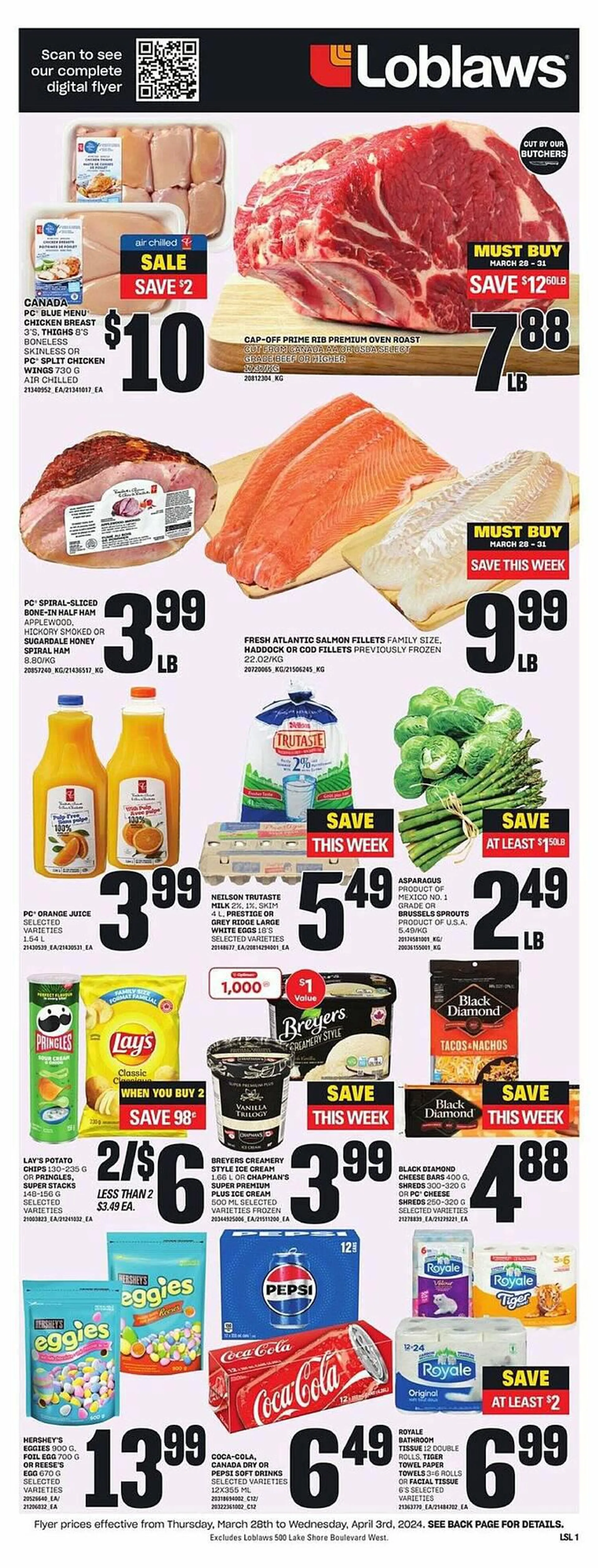 Loblaws flyer from March 28 to April 4 2024 - flyer page 1