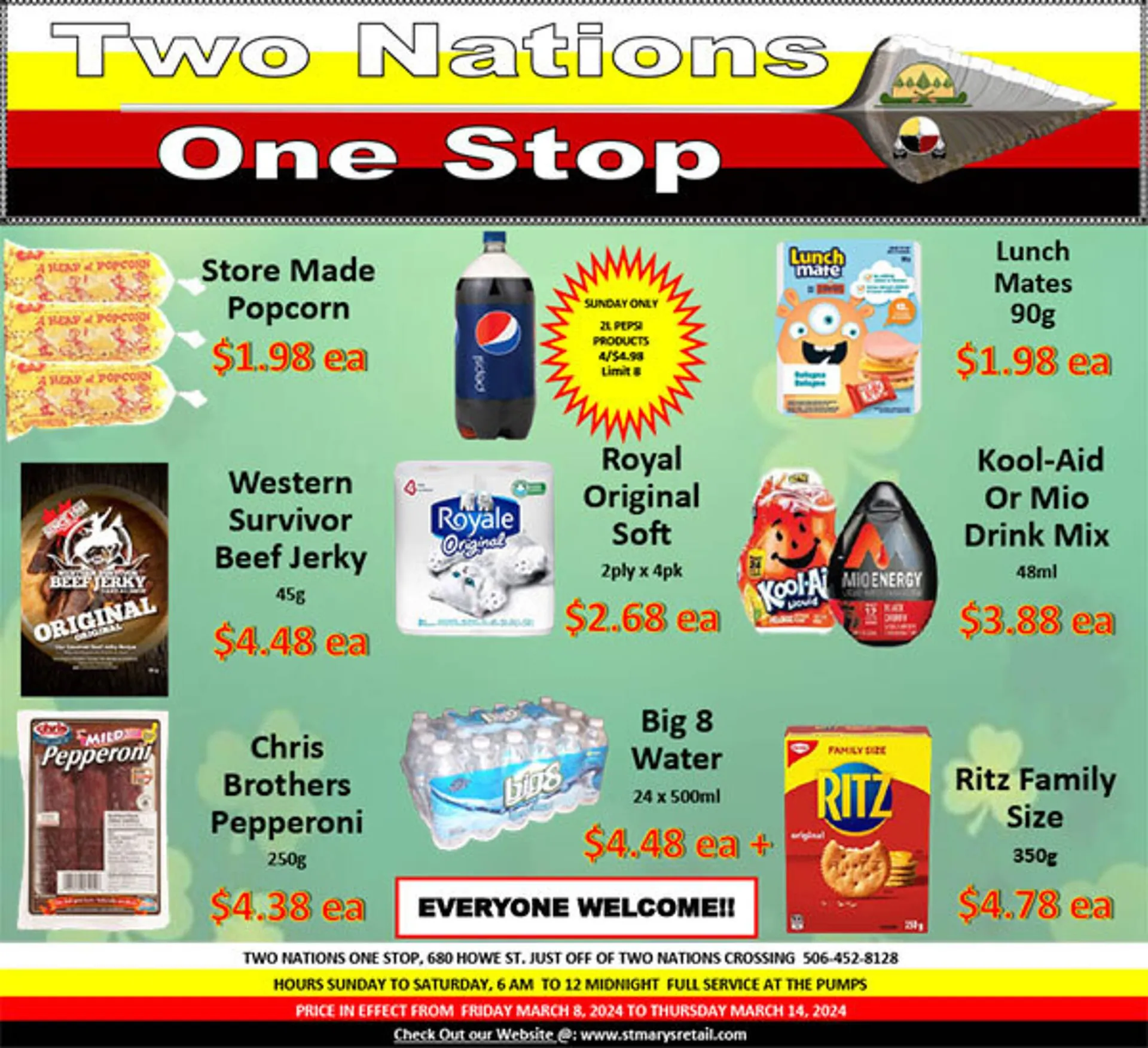 Two Nations One Stop flyer from March 8 to March 14 2024 - flyer page 