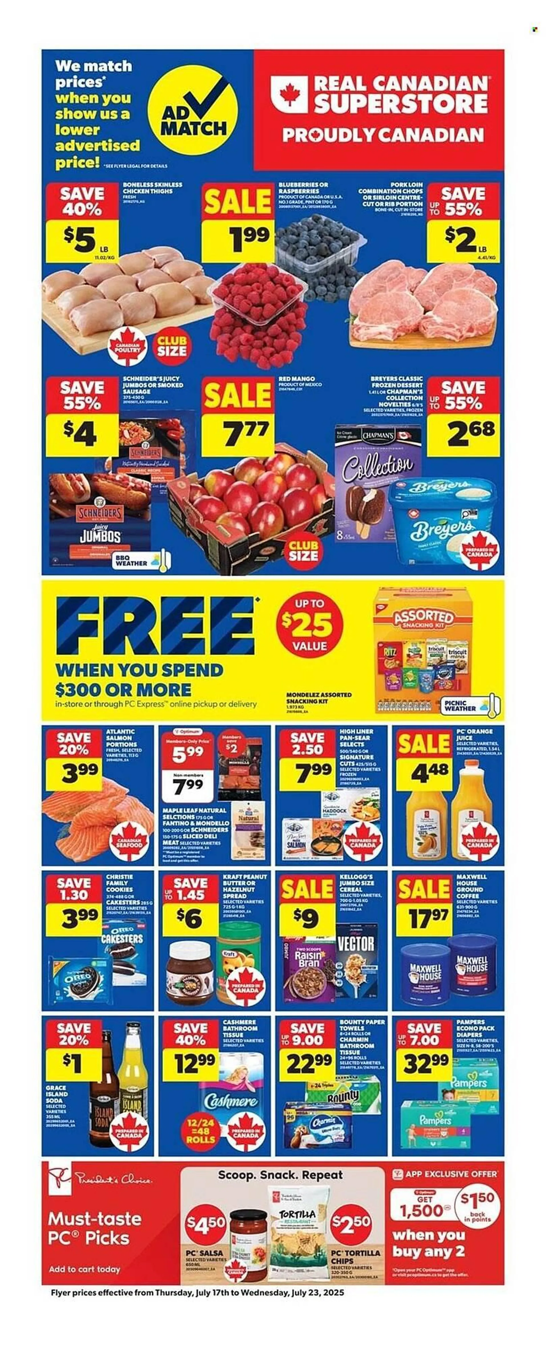 Real Canadian Superstore flyer from July 17 to July 23 2025 - flyer page 1