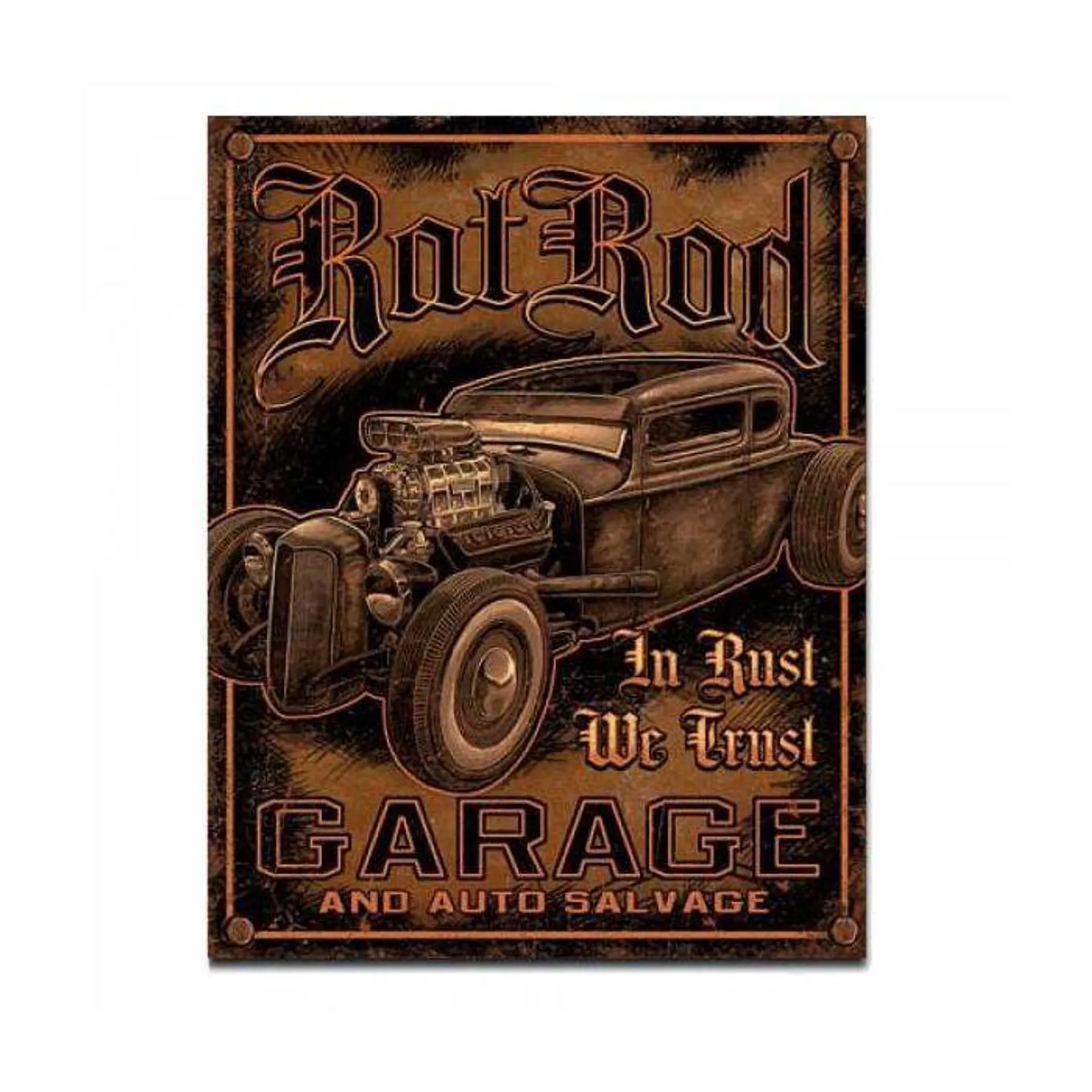 Rat Rod Garage Tin Sign