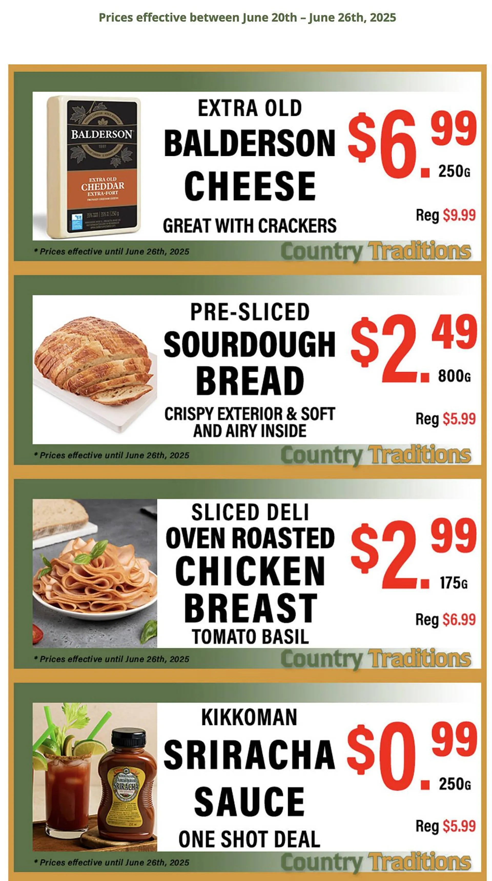Country Traditions flyer from June 20 to June 26 2025 - flyer page 1