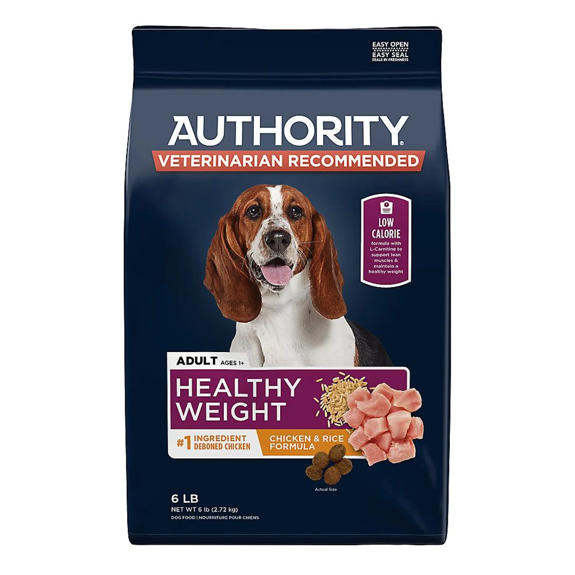 Authority Healthy Weight Adult Dog Dry Food - Chicken & Rice