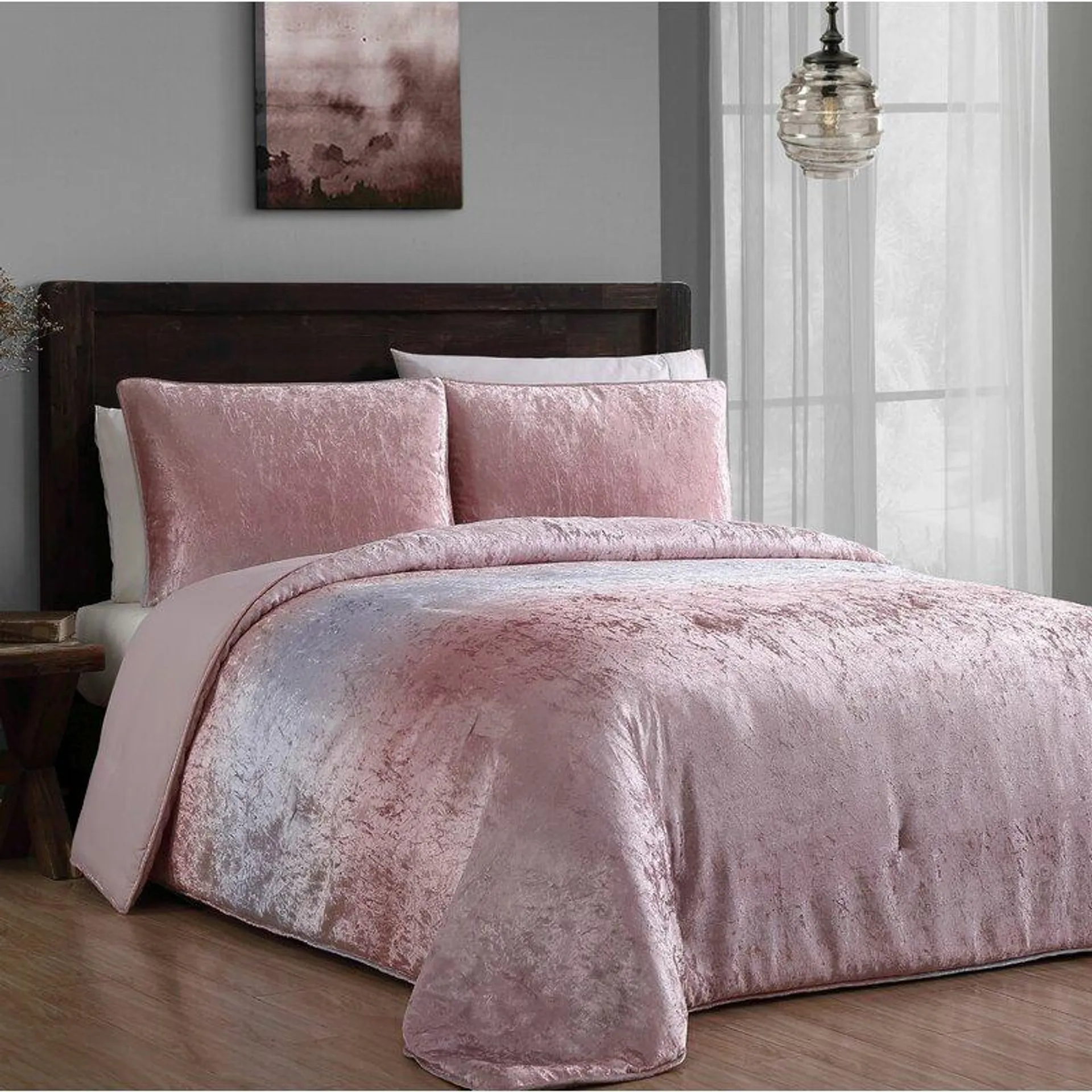 Velvet Solid Colour Comforter Set