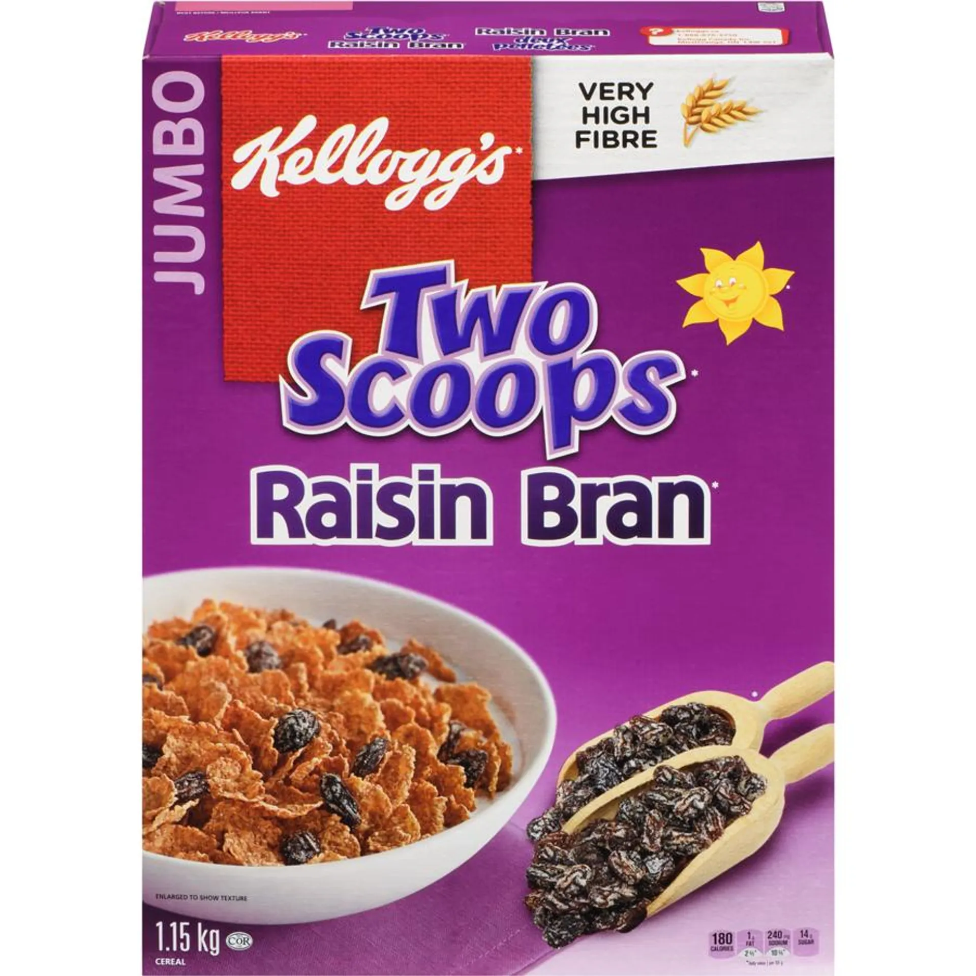 Two Scoops Raisin Bran Cereal