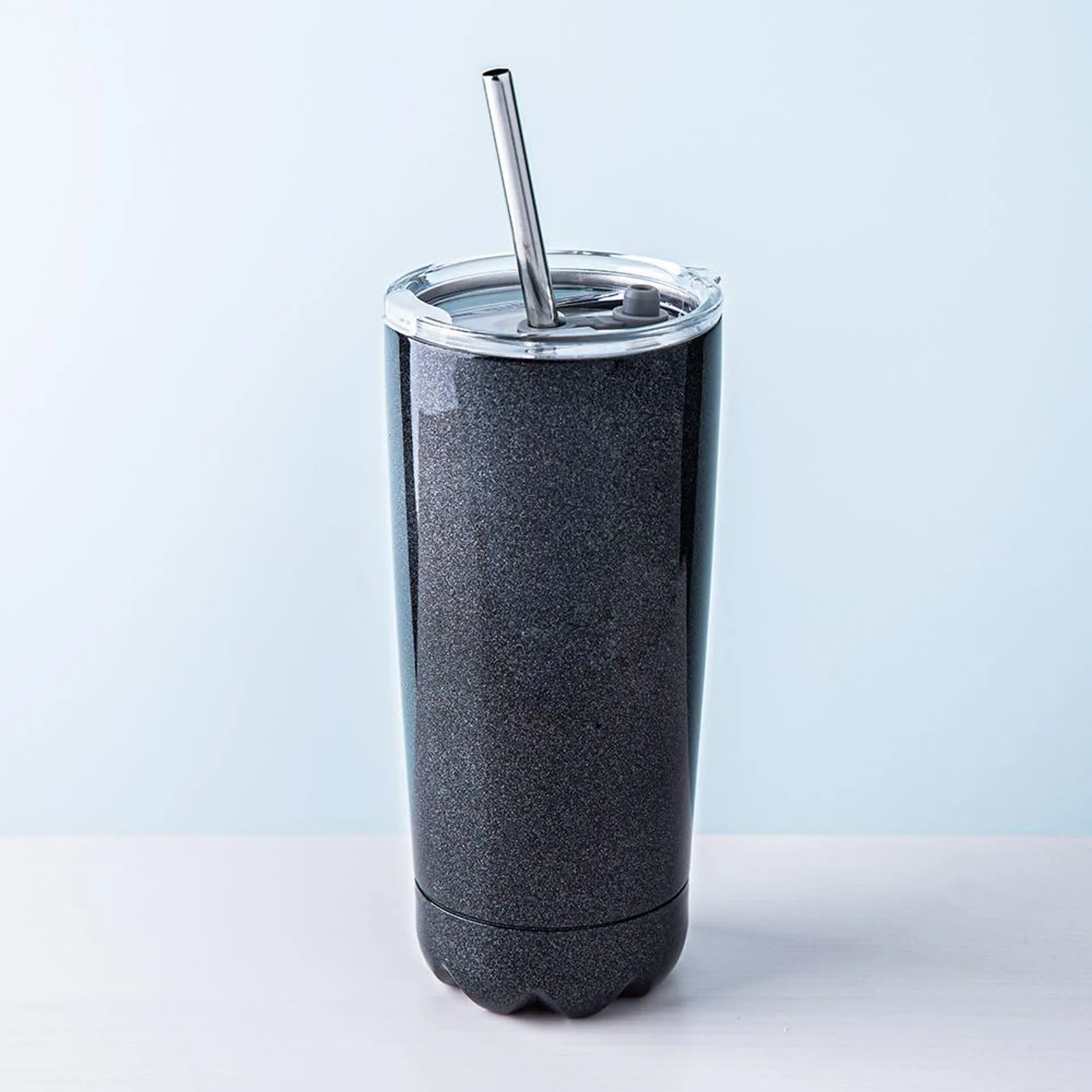 KSP Quench Double Wall Tumbler with Straw (Black Amethyst)