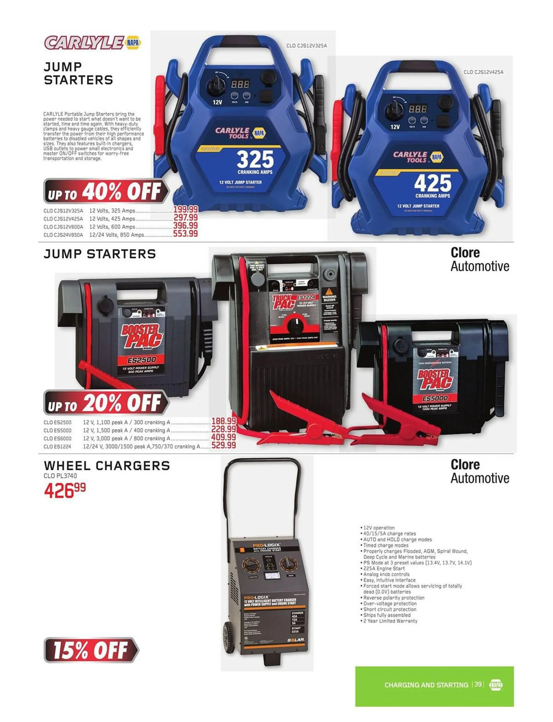 NAPA Auto Parts flyer from November 1 to December 31 2023 - flyer page 39