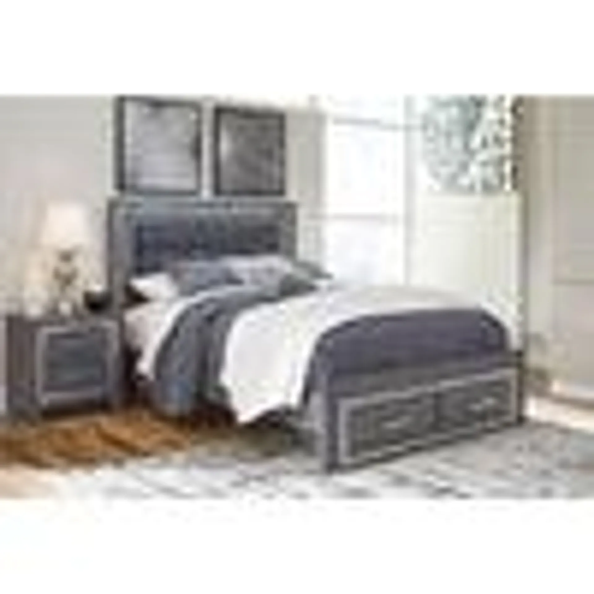 Lodanna 4 Piece King Storage Bed - Gray