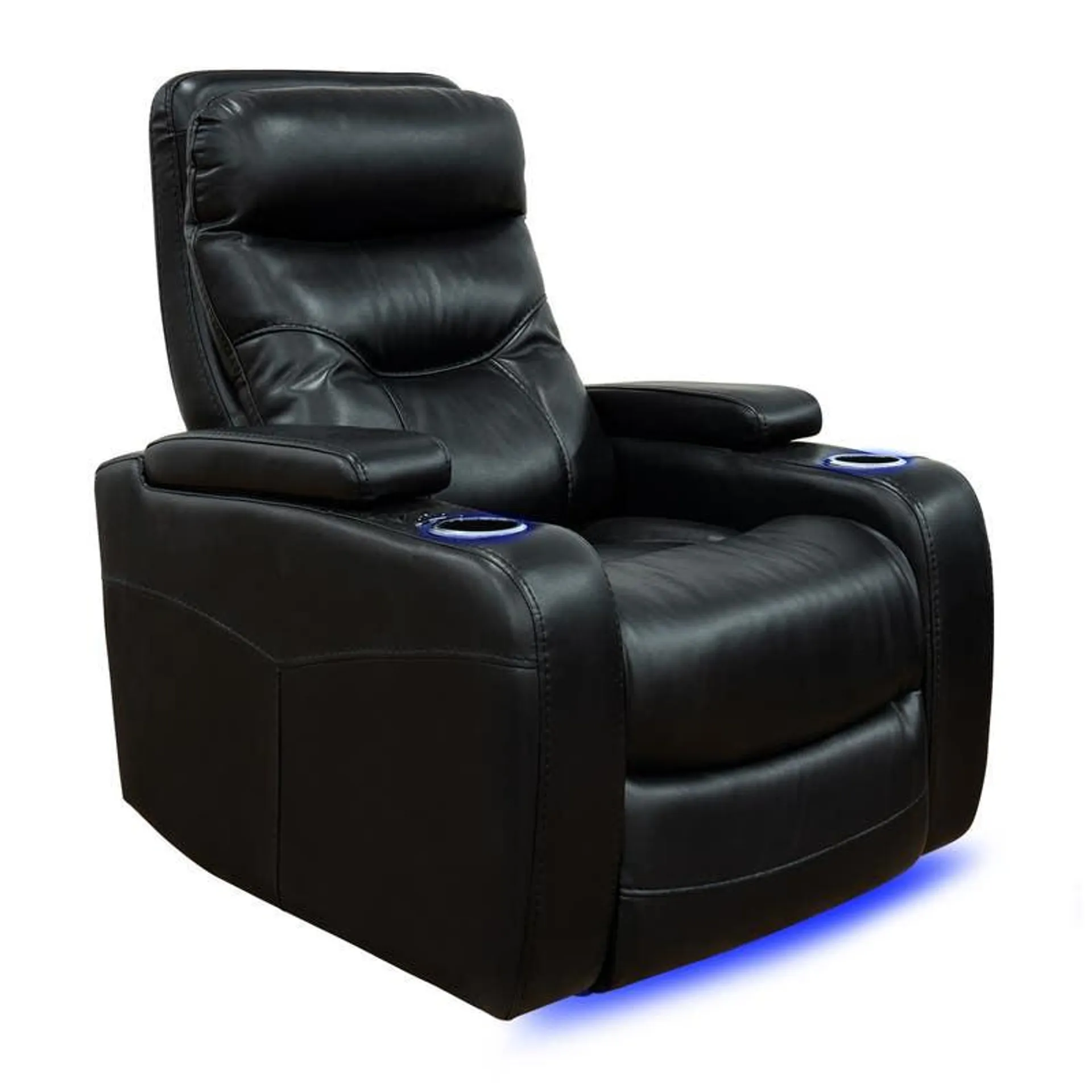 Fauteuil inclinable électrique avec éclairage DEL - noir