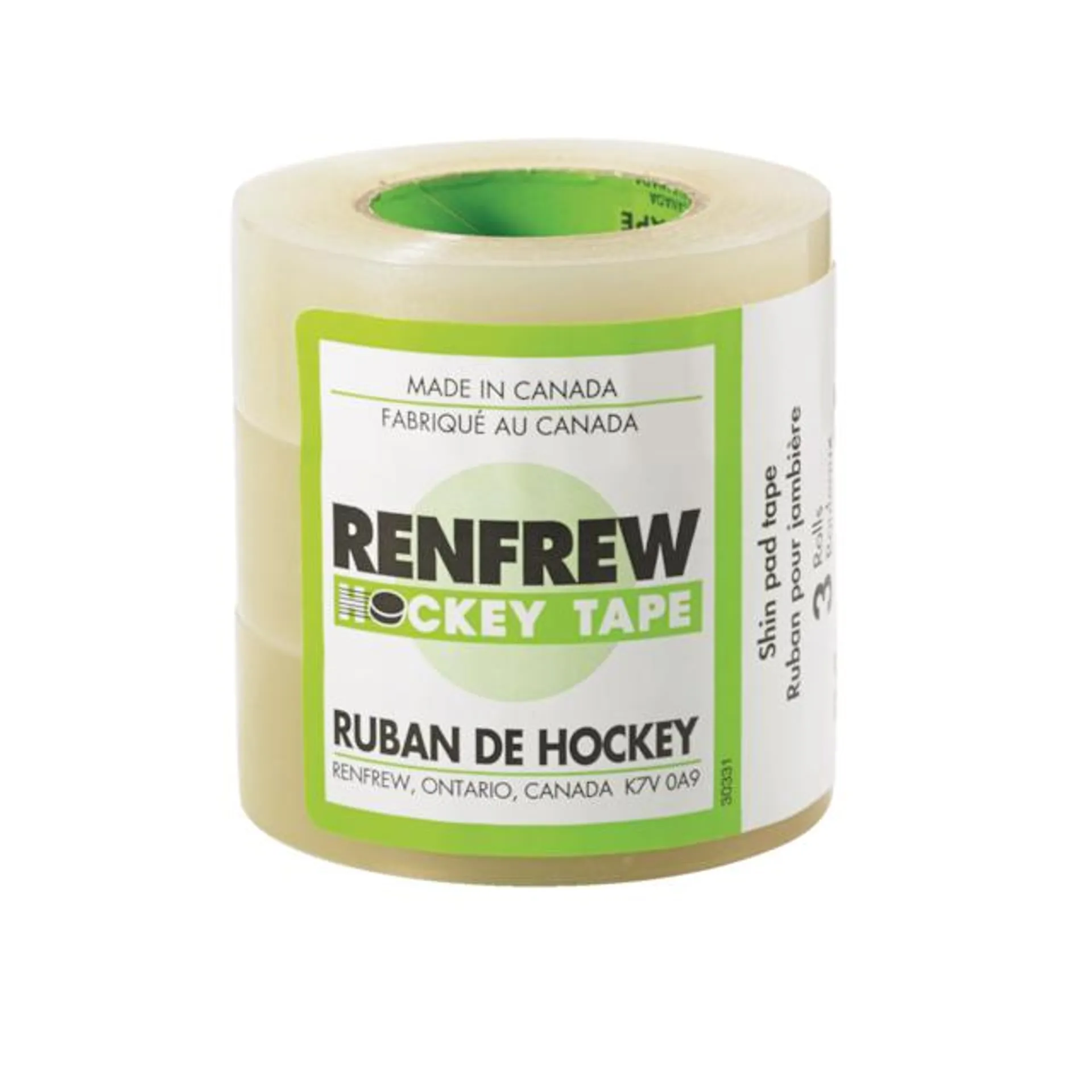 Renfrew Waterproof Hockey Tape, Clear, 24-mm x 15-m, 3-pk