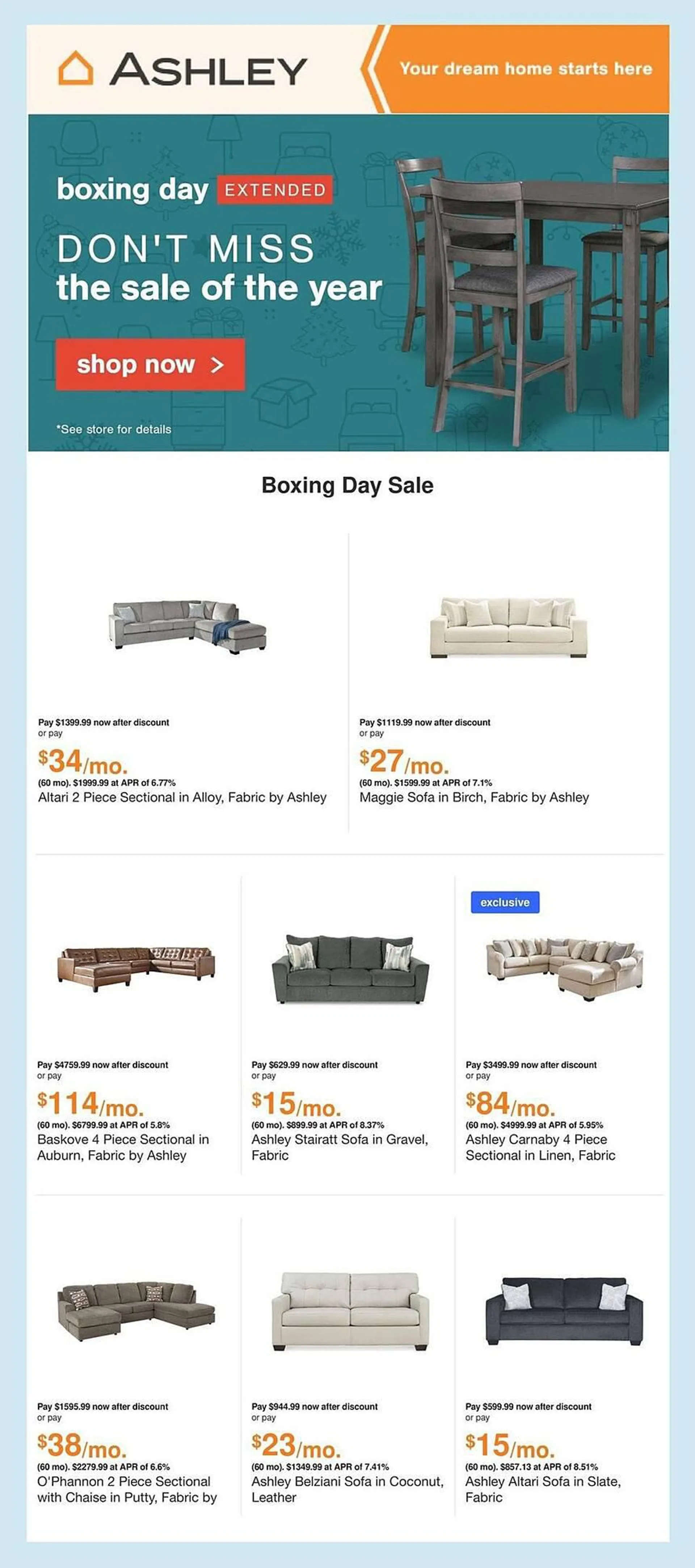 Ashley Furniture flyer from December 26 to December 28 2023 - flyer page 1