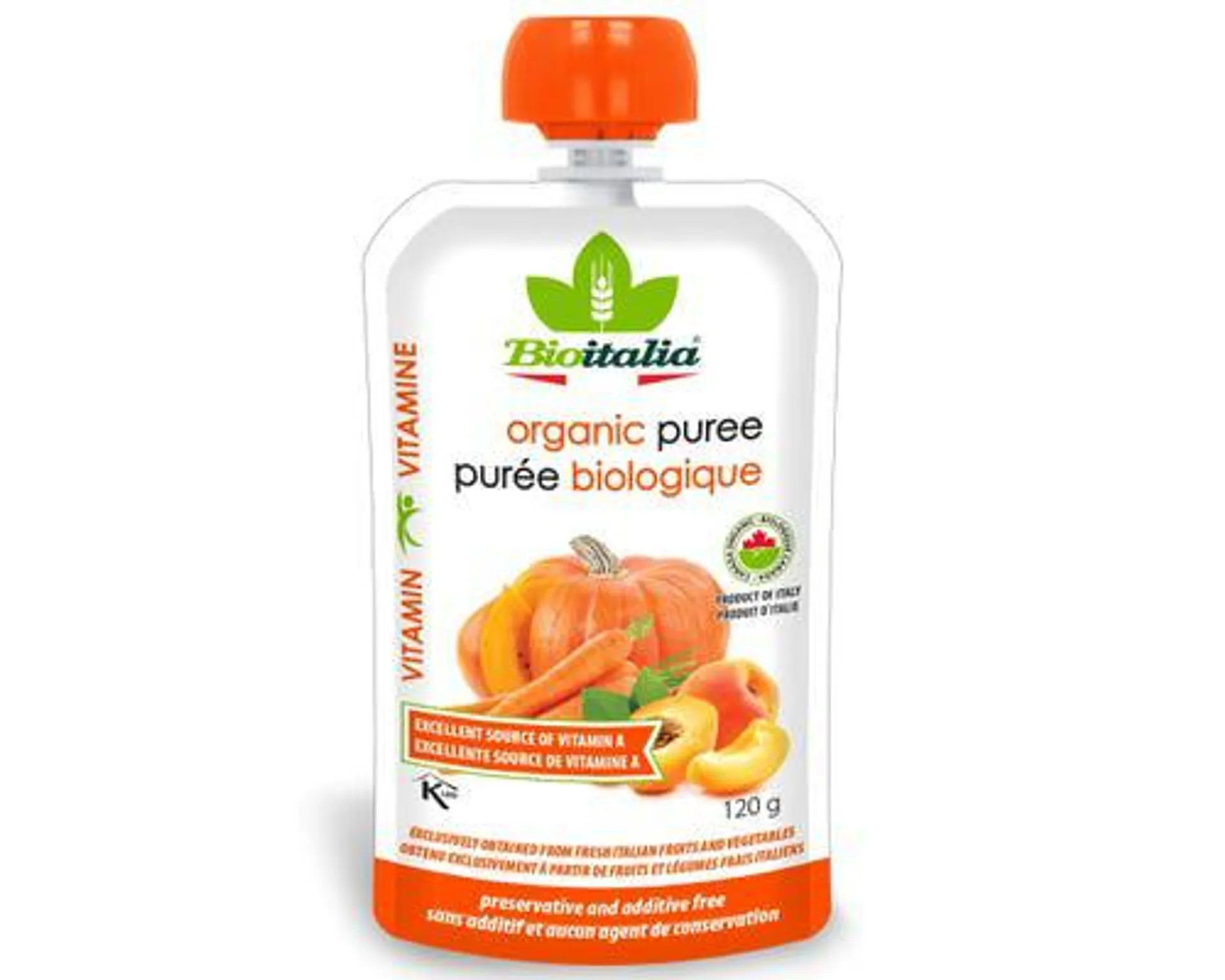 Bioitalia Organic Smoothie Carrot,Apricot & Pumpkin 120g