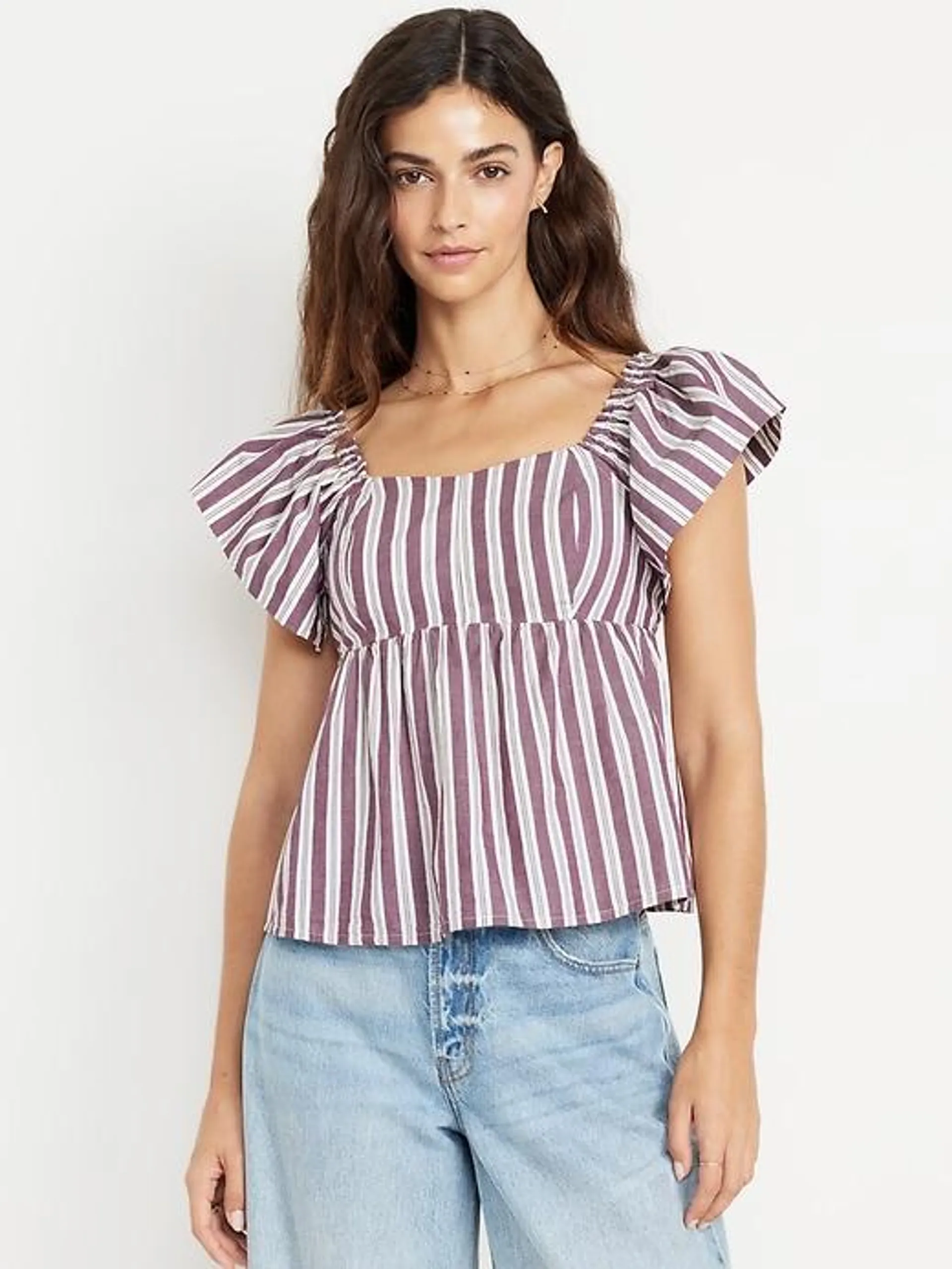 Flutter-Sleeve Top