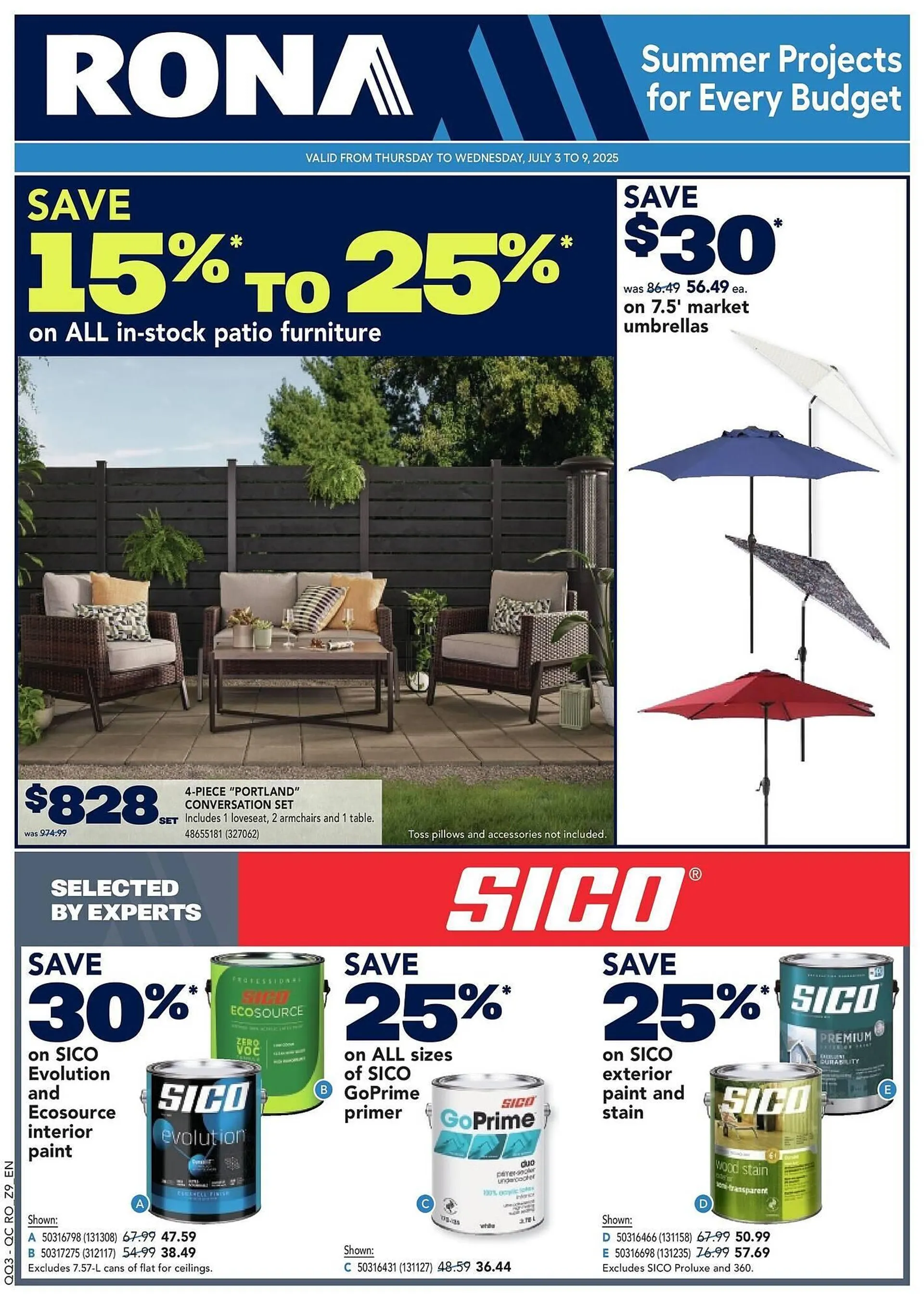 RONA flyer from July 4 to July 11 2025 - flyer page 1