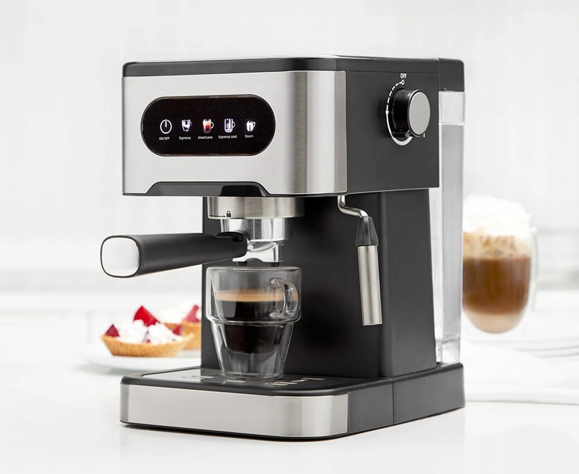 thinkkitchen Ambrosia Electric Espresso Machine with Milk Frother