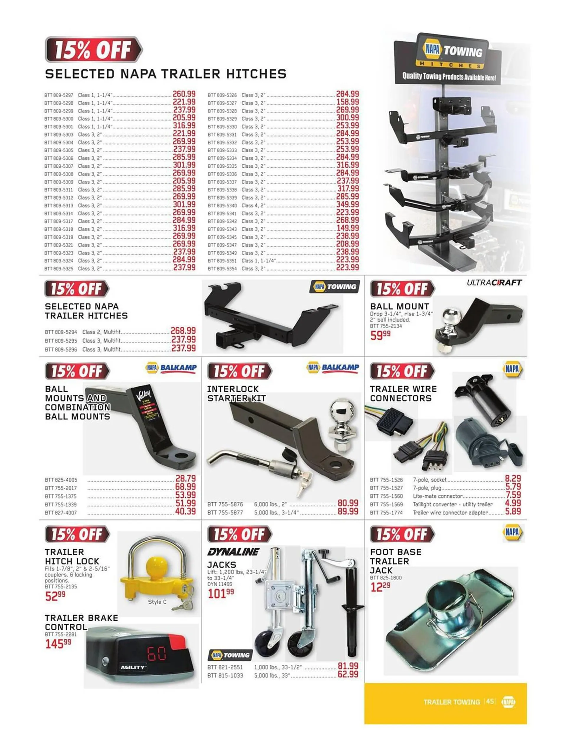 NAPA Auto Parts flyer from November 1 to December 31 2023 - flyer page 45