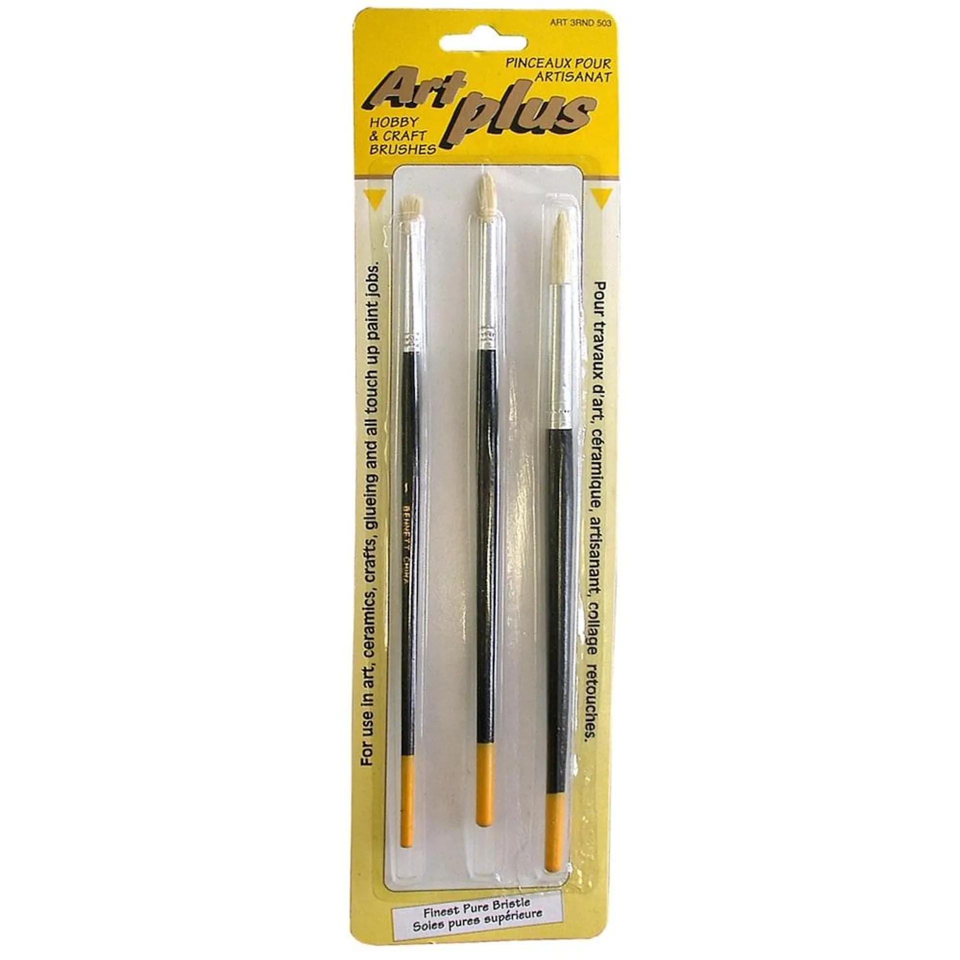 3-Piece Round Art Plus Brush Set