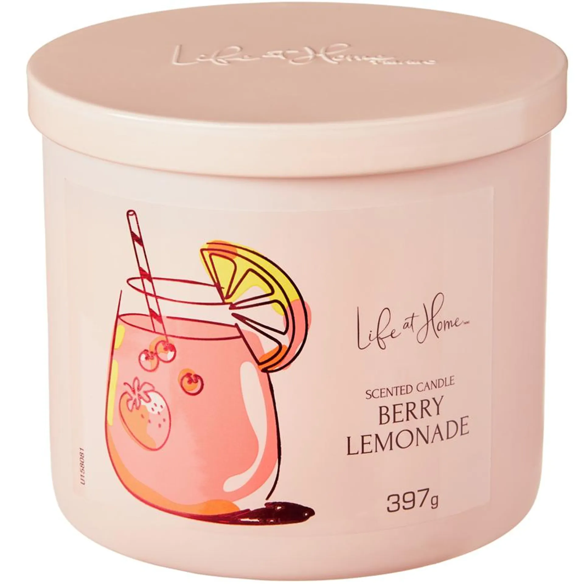 Berry Lemonade 3 Wick Scented Candle with Lid