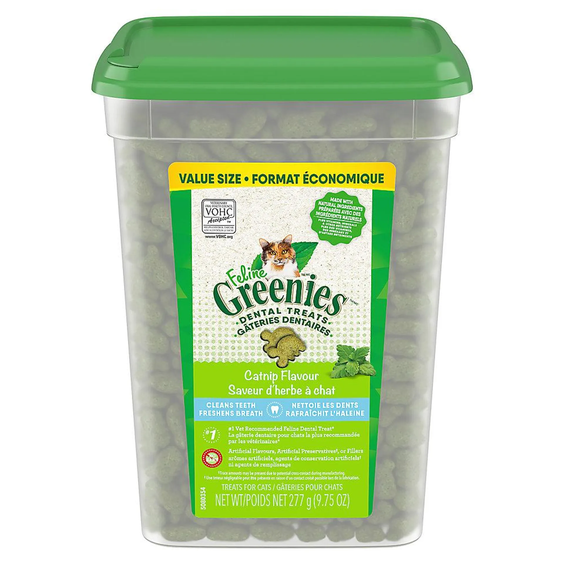 Greenies Feline Dental Adult Cat Treats - Catnip