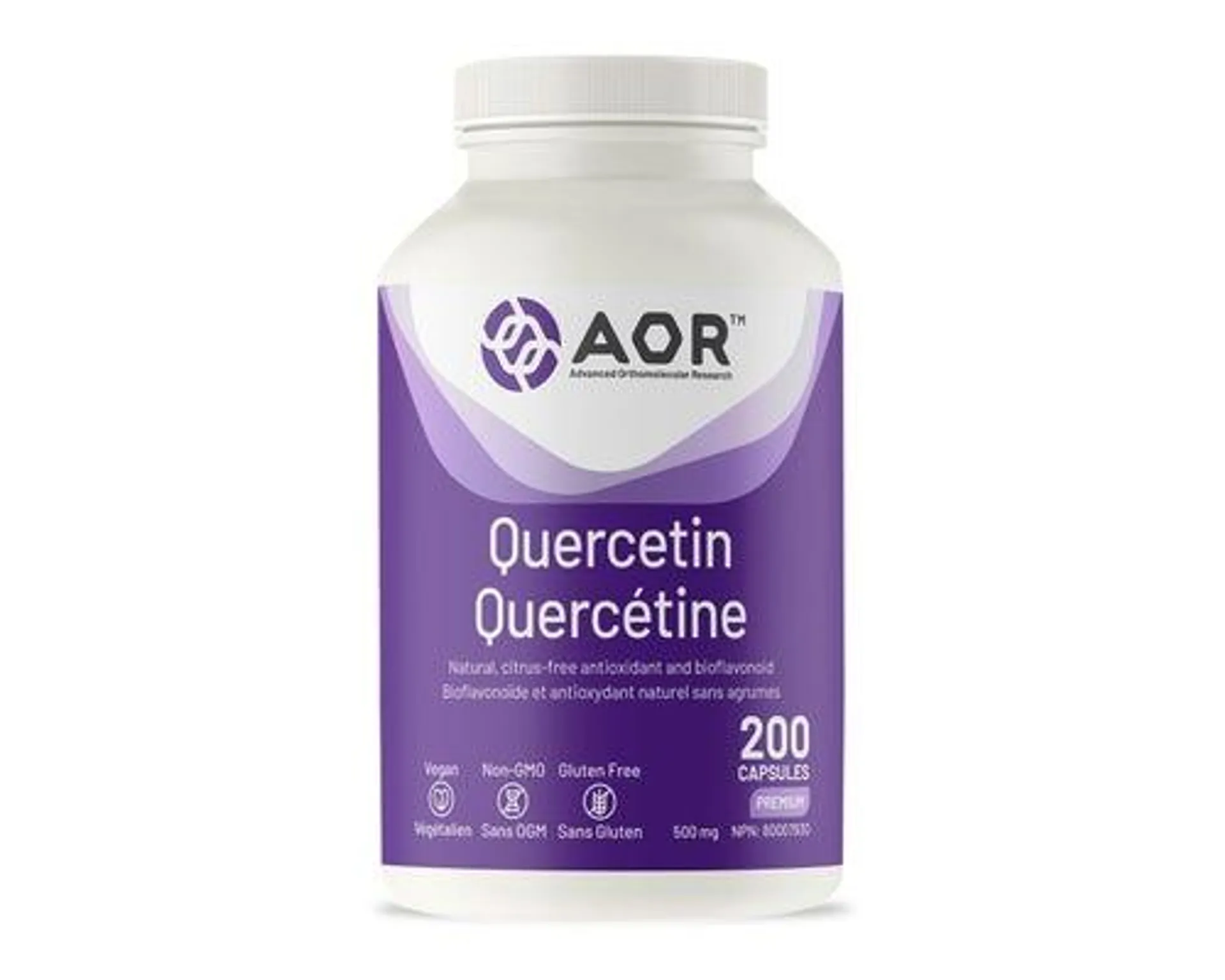 AOR Quercetin 500mg 200 Capsules