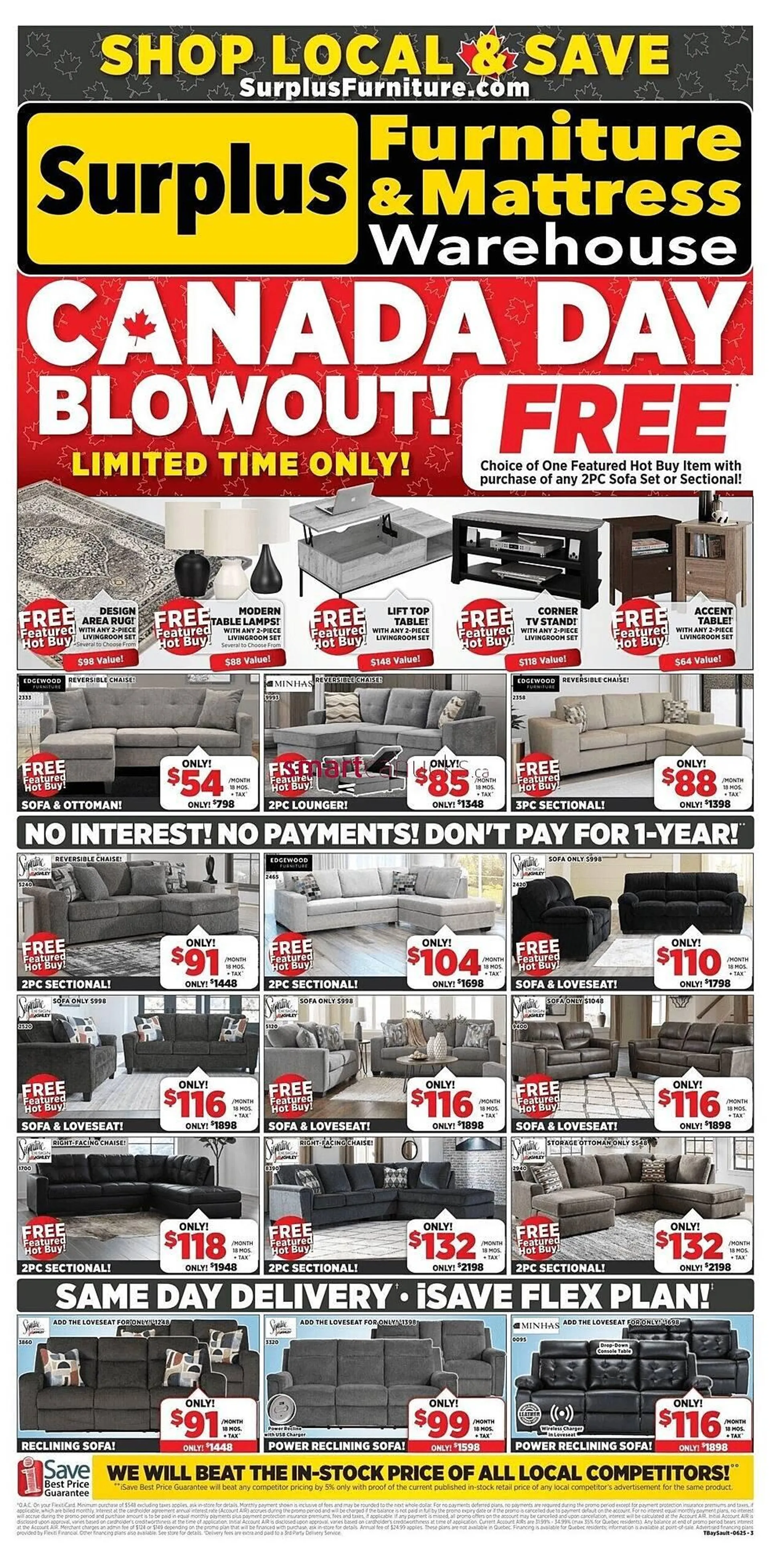 Surplus Furniture flyer from June 25 to July 1 2025 - flyer page 1