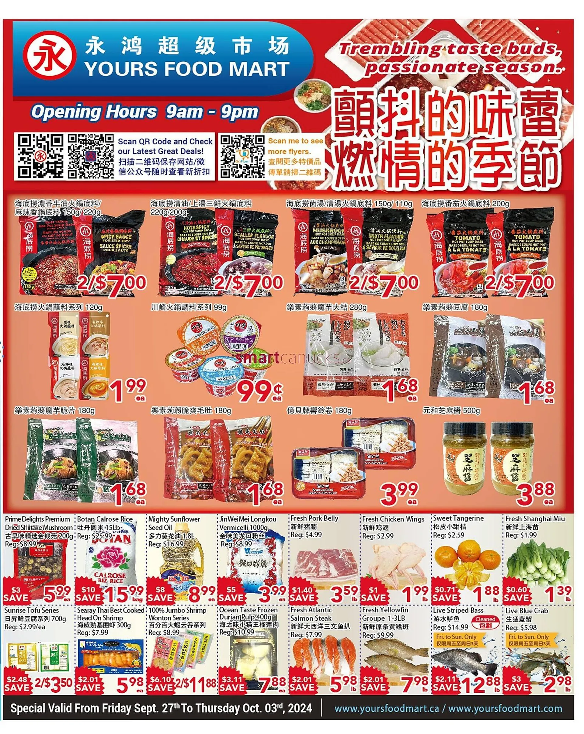 Yours Food Mart flyer - 1