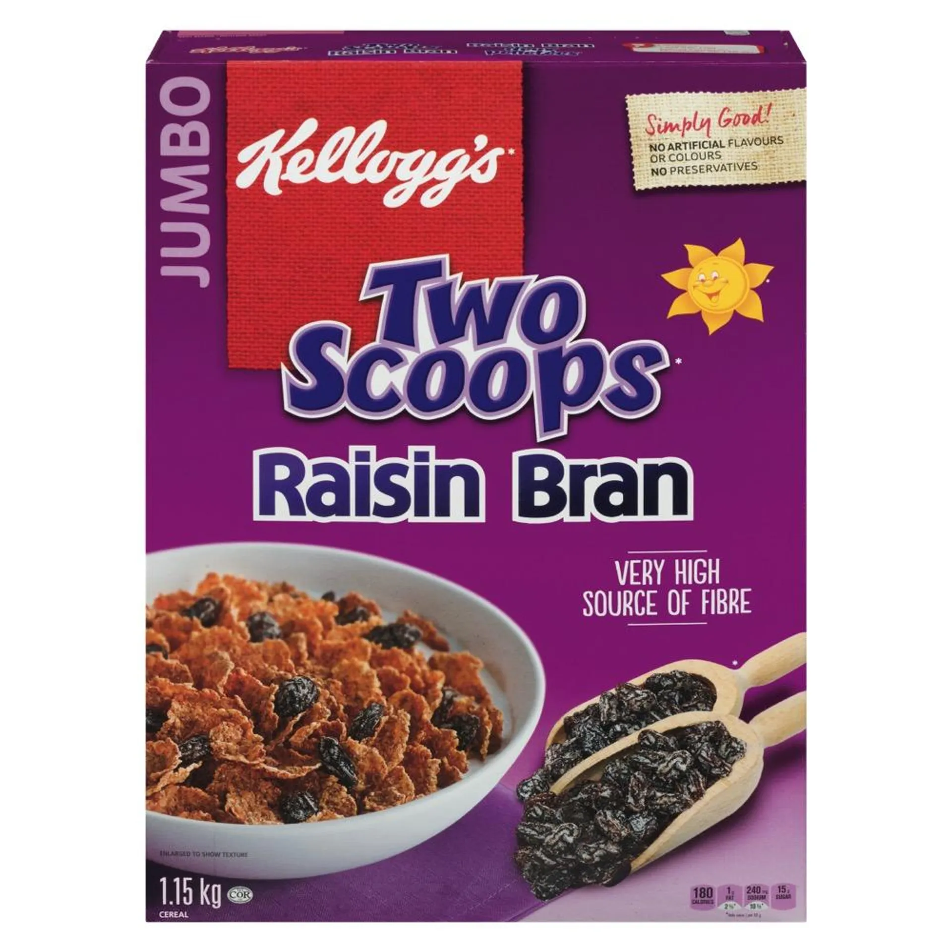 Raisin Bran Two Scoops Jumbo, 1.15 kg