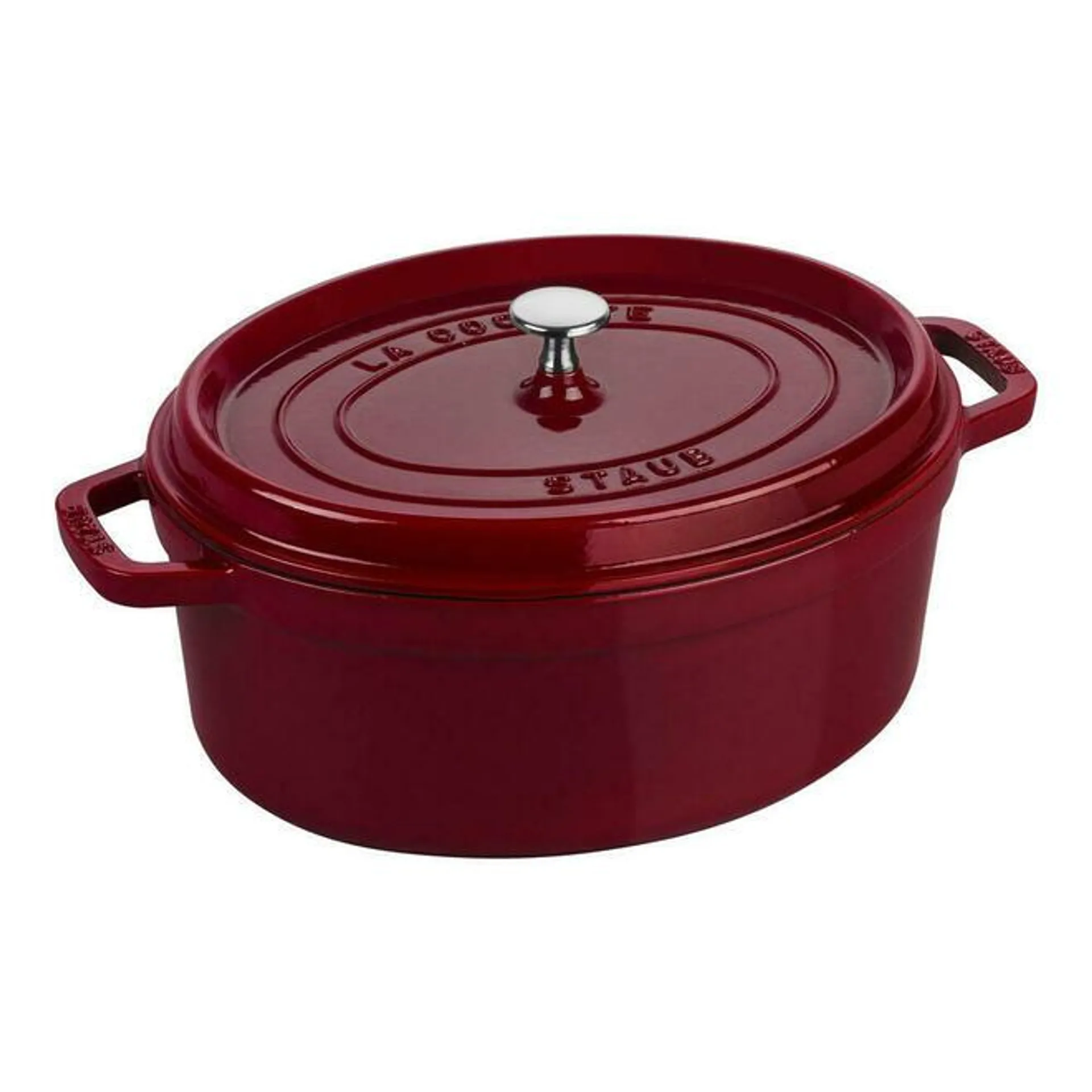 La Cocotte 6.75L Cast Iron Oval Cocotte - STAUB - Bordeaux