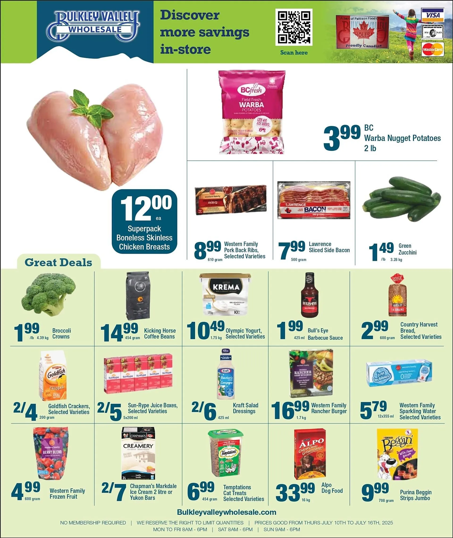 Bulkley Valley Wholesale flyer from July 10 to July 16 2025 - flyer page 1