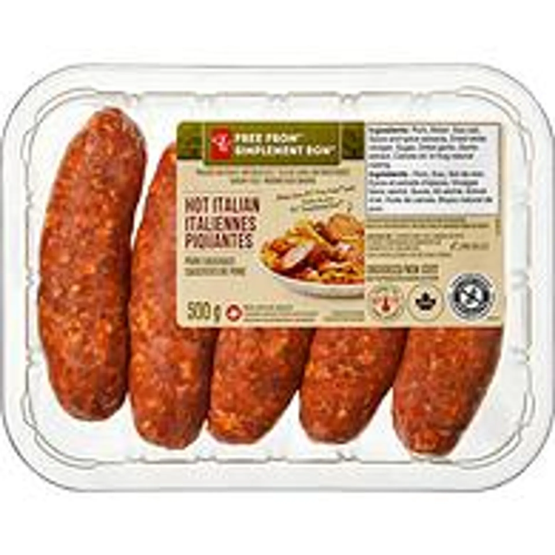 Free From Hot Italian Pork Sausages
