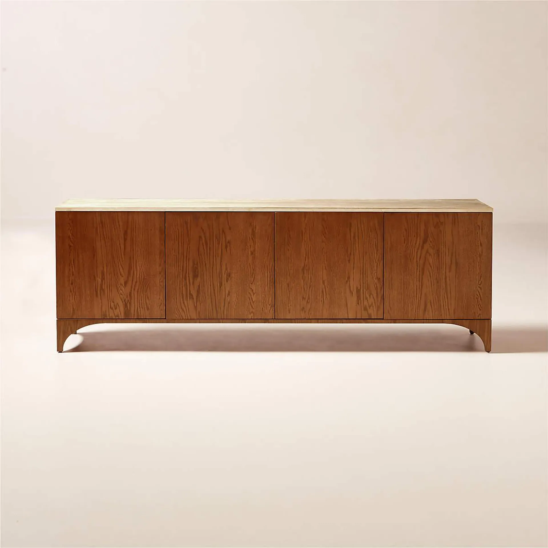 Roane 80" Oak Wood Media Console