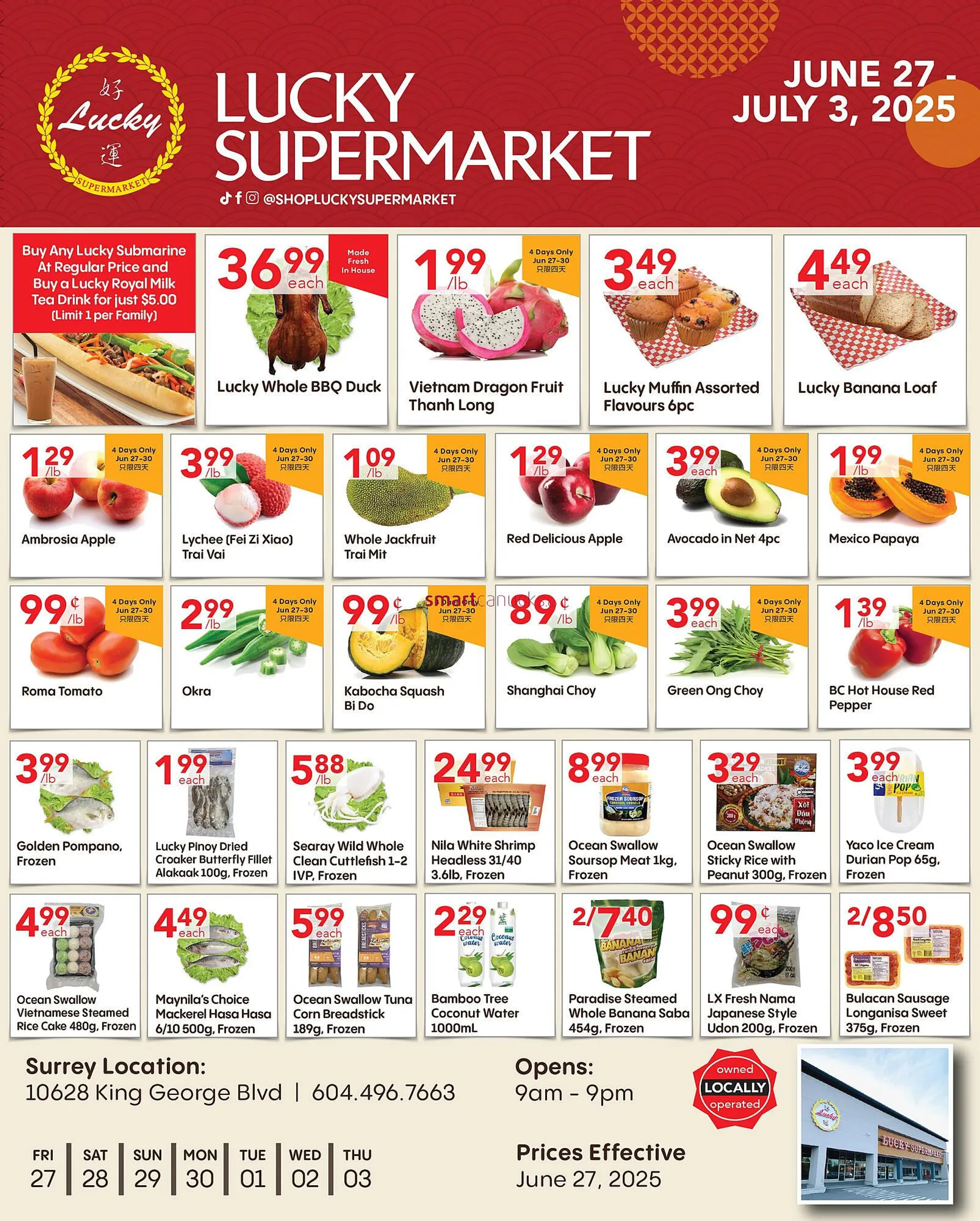 Lucky Supermarket flyer from June 27 to July 3 2025 - flyer page 1