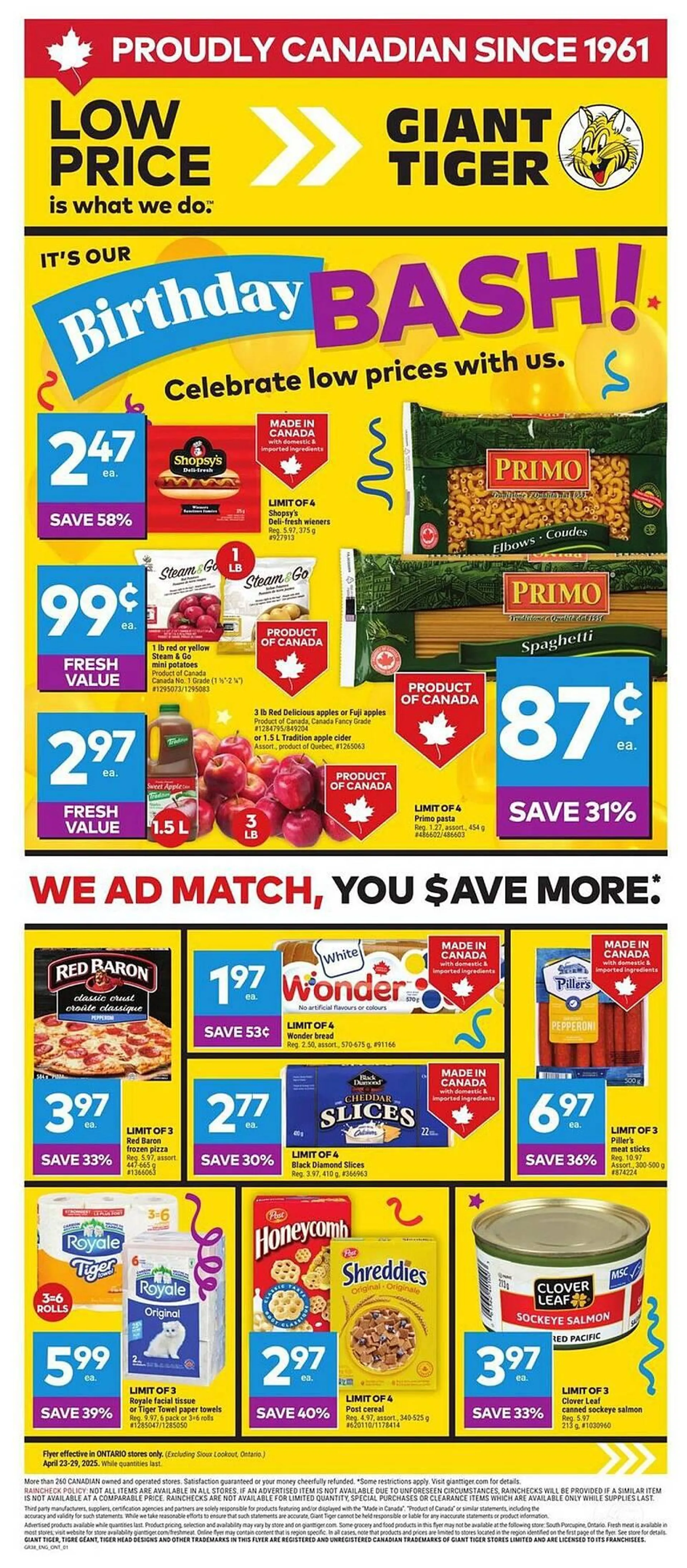 Giant Tiger flyer from April 24 to May 7 2025 - flyer page 1