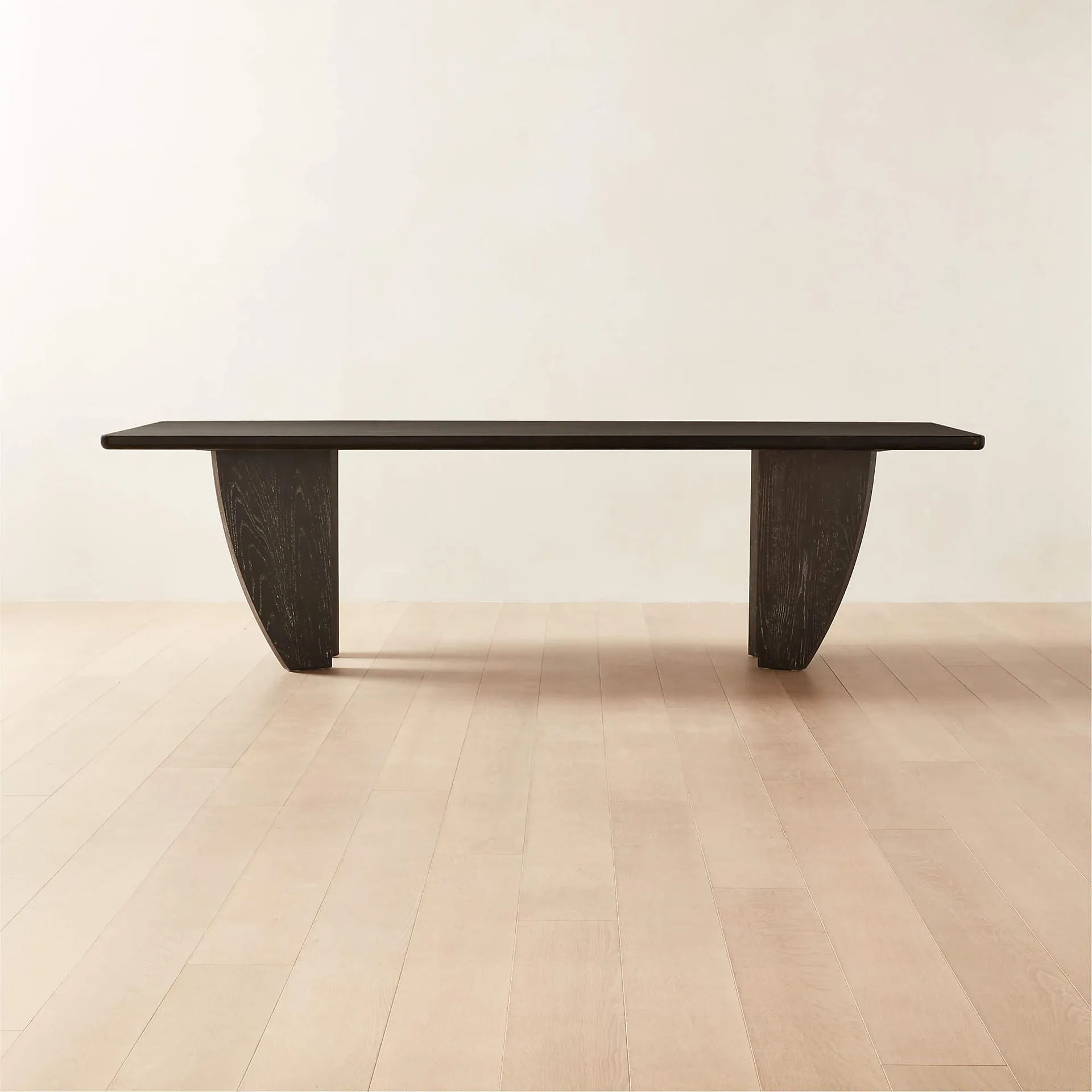 Dunn 107" Rectangular Black Ash Wood Dining Table