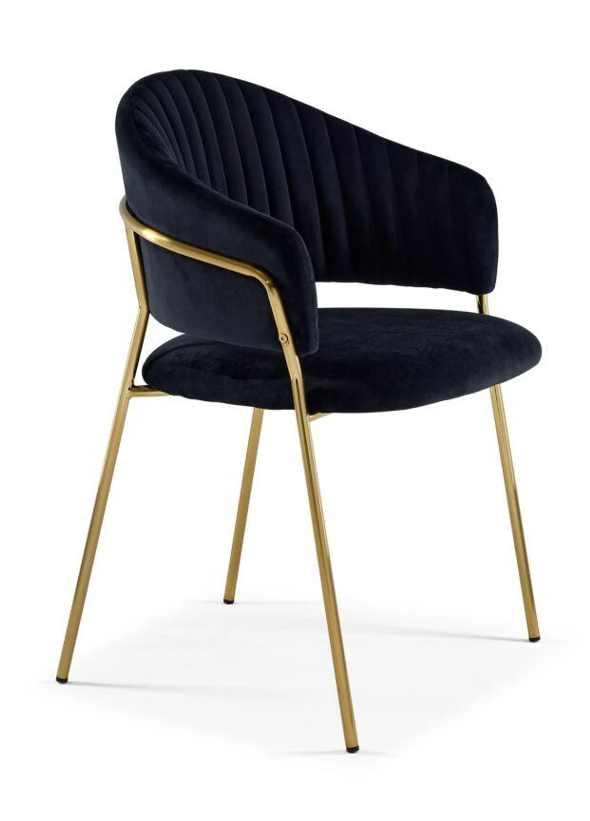 Cinzia Armchair - Black, Gold