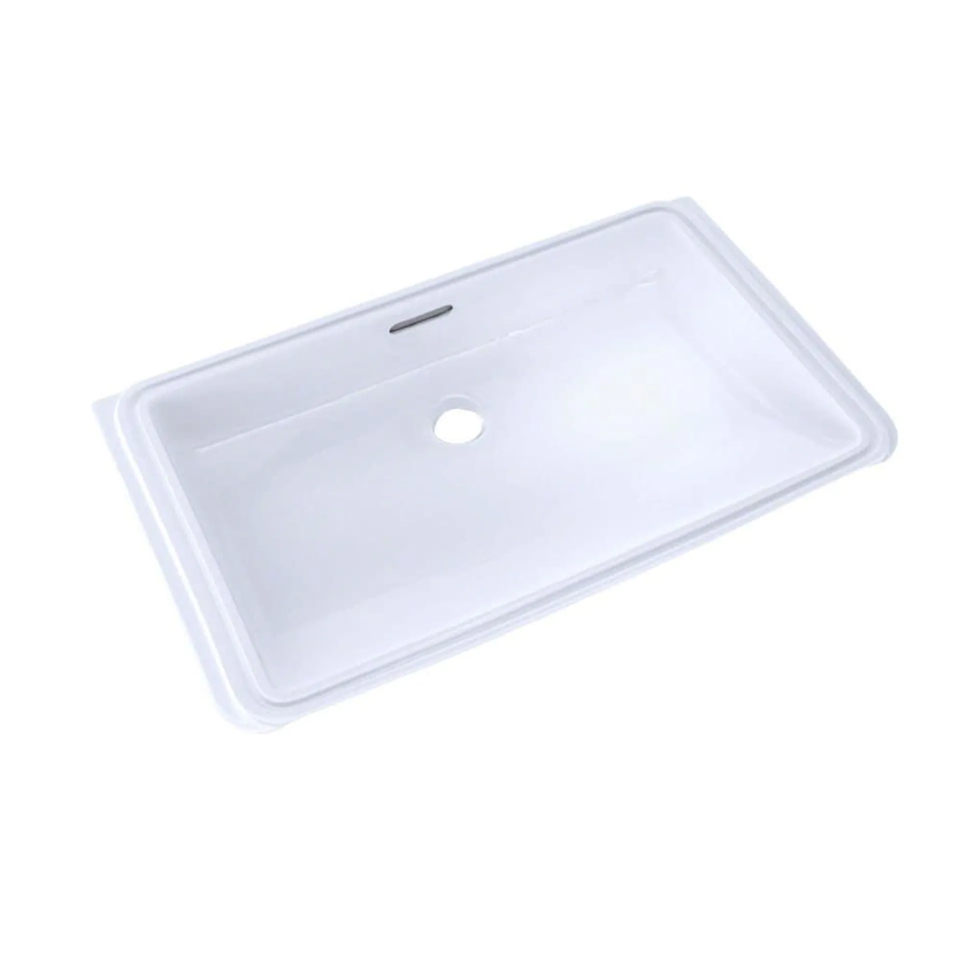 Rectangular Undermount Bathroom Sink with CeFiONtect, Cotton White