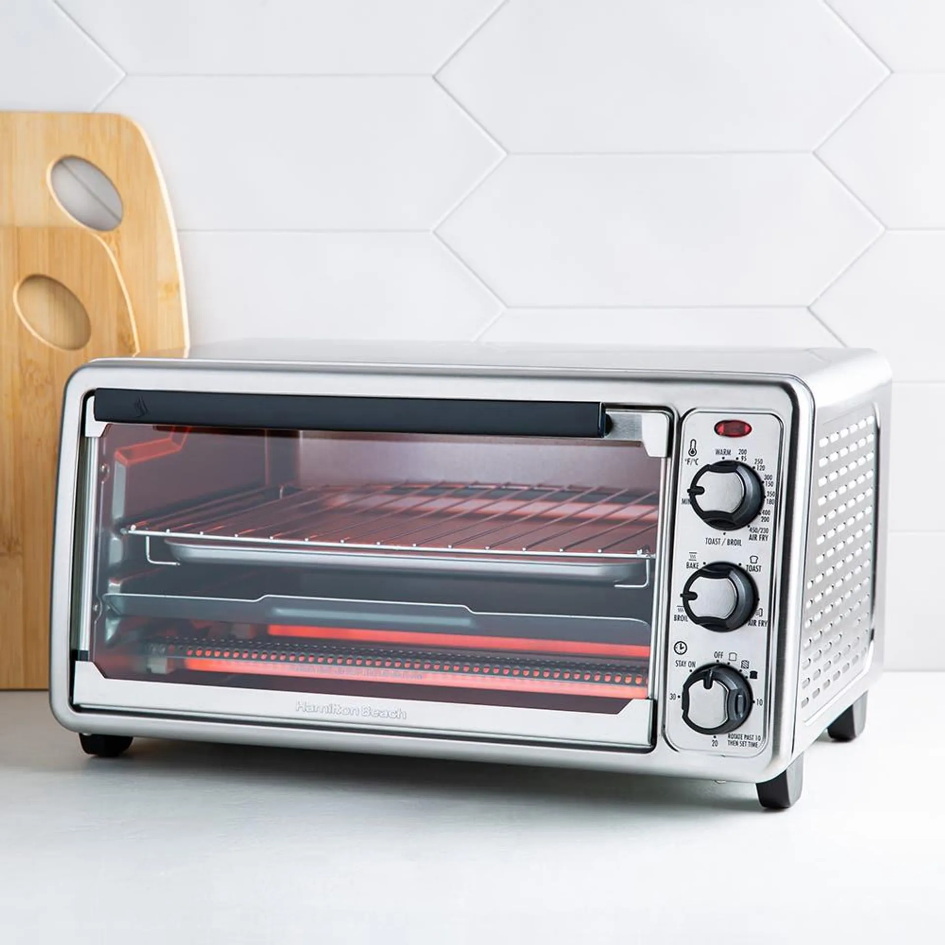 Hamilton Beach Sure Crisp Toaster Oven Air Fryer (Stainless Steel)