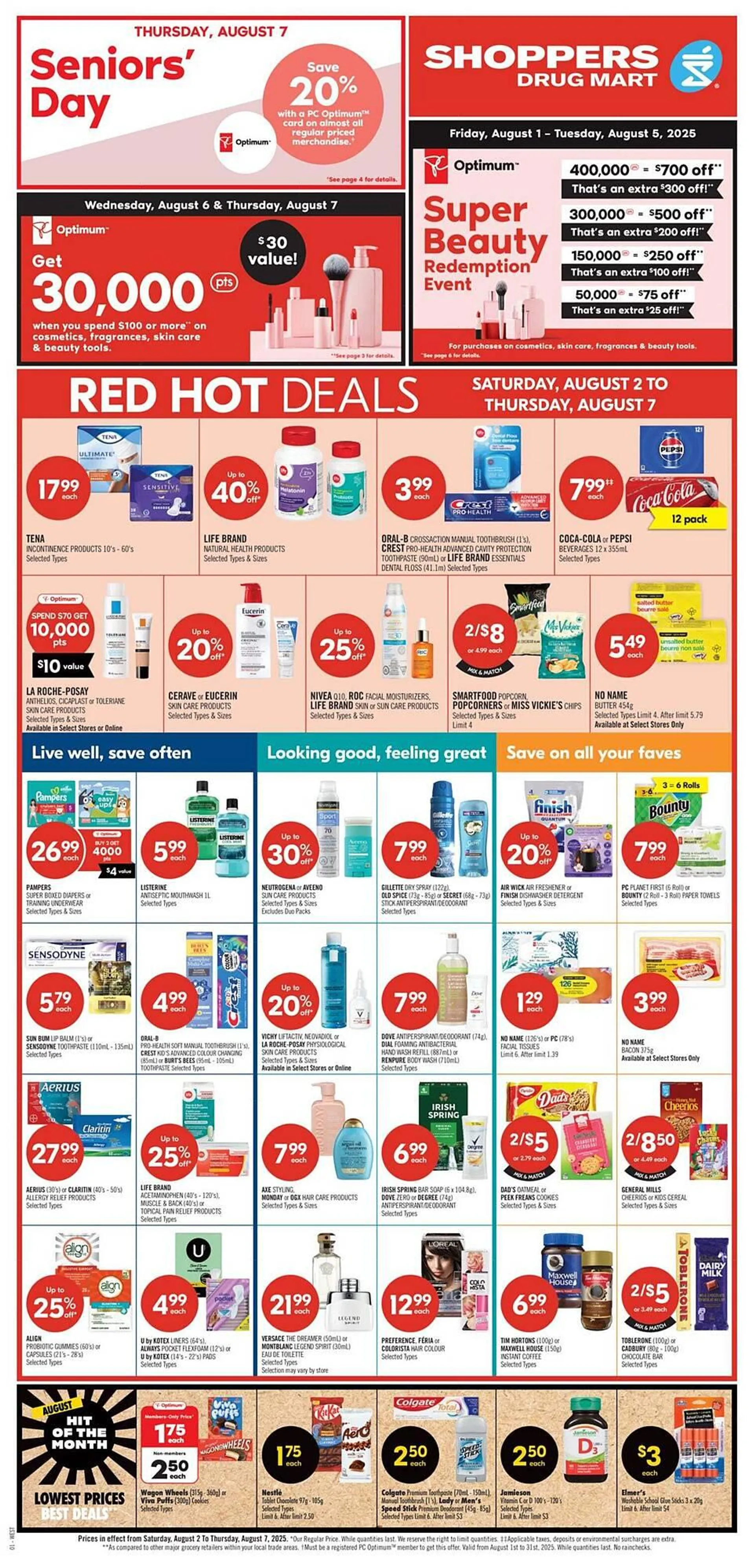Shoppers Drug Mart flyer from July 31 to August 14 2025 - flyer page 1