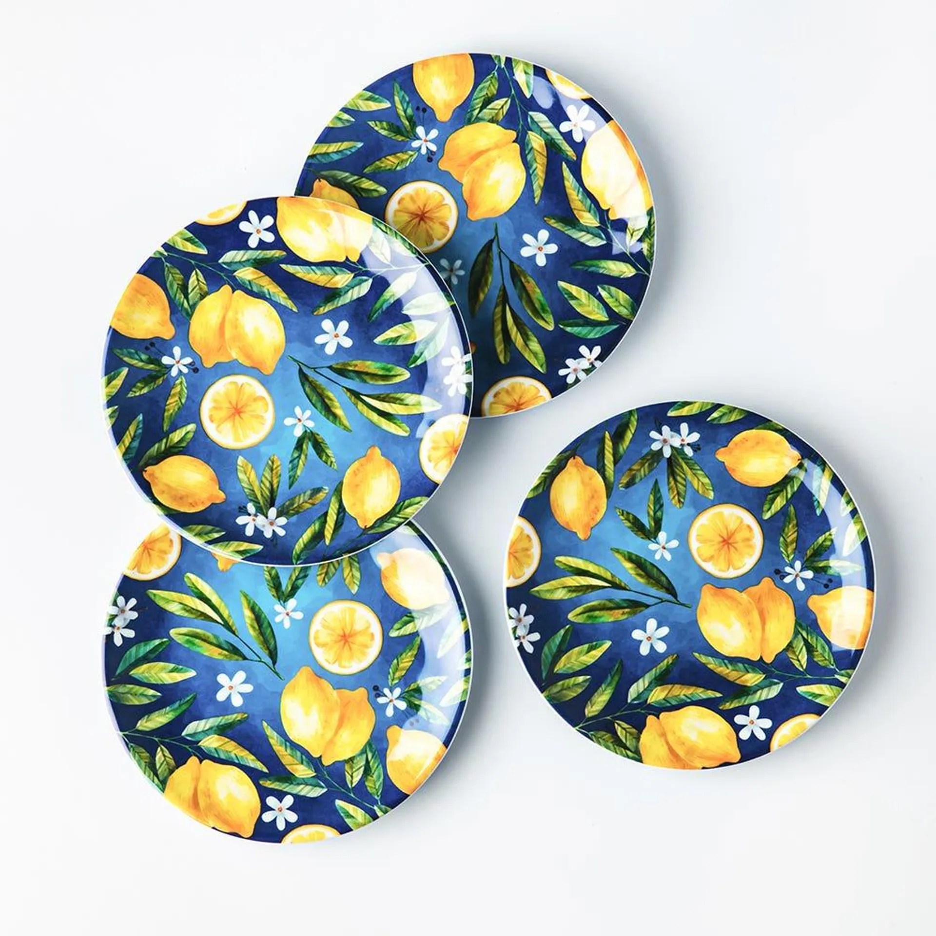 KSP Nibble 'Capri' Melamine Tidbit Plate - Set of 4