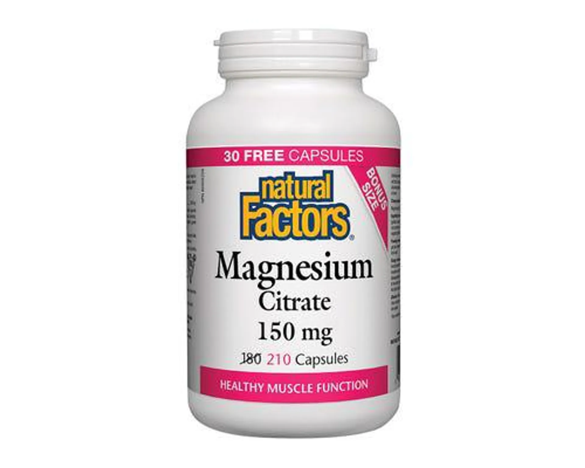 Natural Factors Magnesium Citrate 150mg 210 Capsules