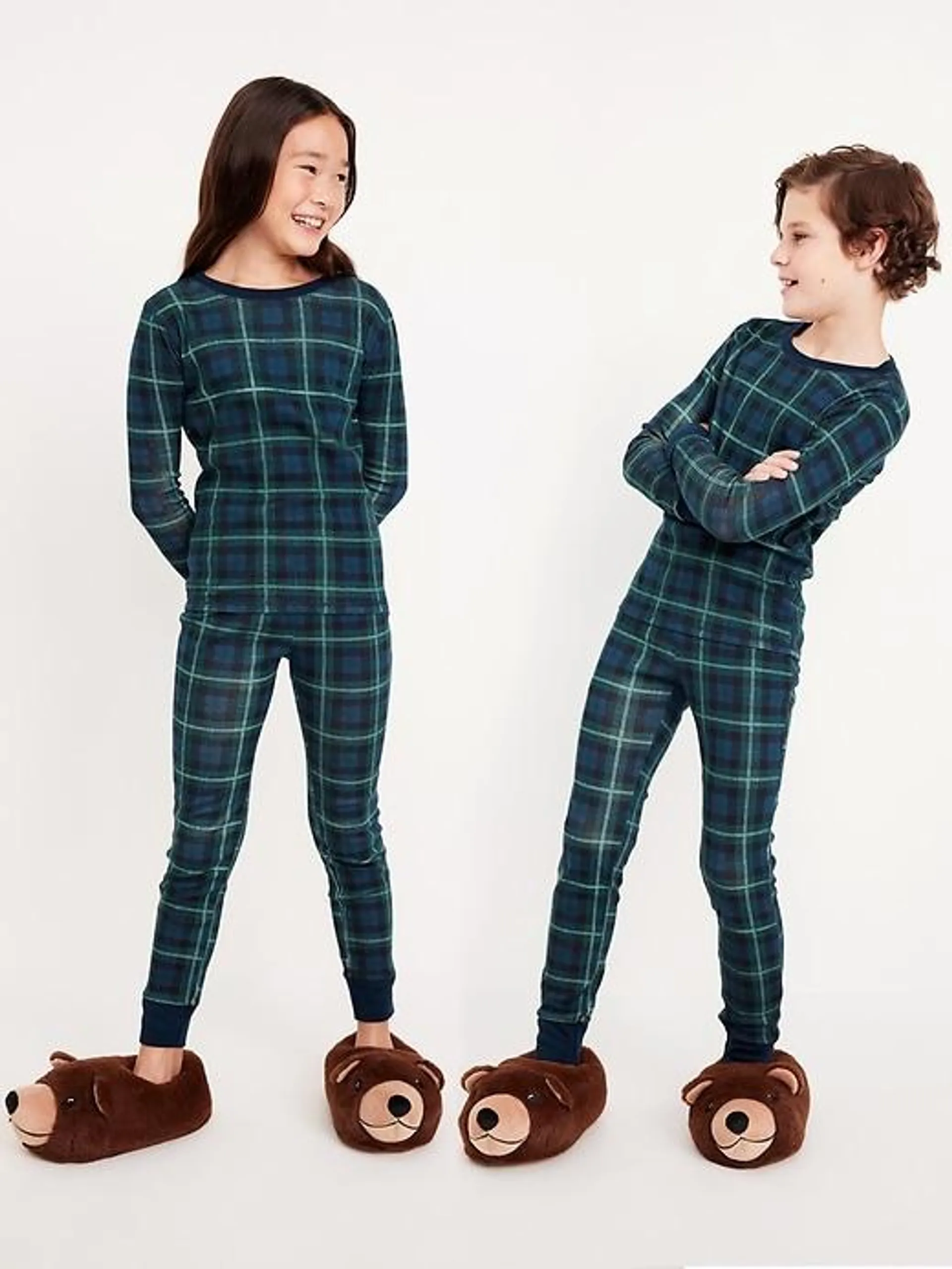 Gender-Neutral Graphic Snug-Fit Pajama Set for Kids